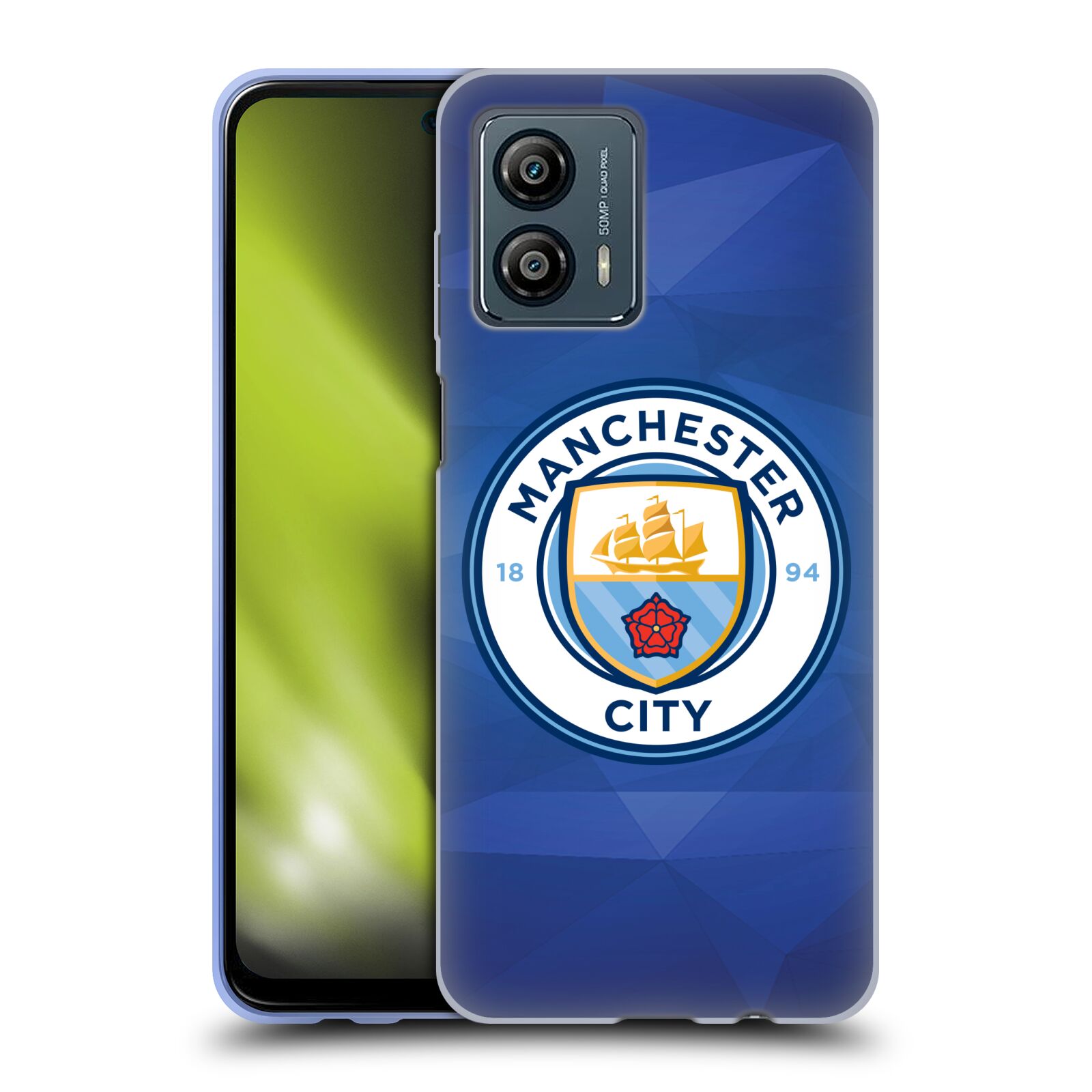 Silikonové pouzdro na mobil Motorola Moto G53 5G - Head Case - Manchester City FC - Modré nové logo (Silikonový kryt, obal, pouzdro na mobilní telefon Motorola Moto G53 5G s motivem Manchester City FC - Modré nové logo)