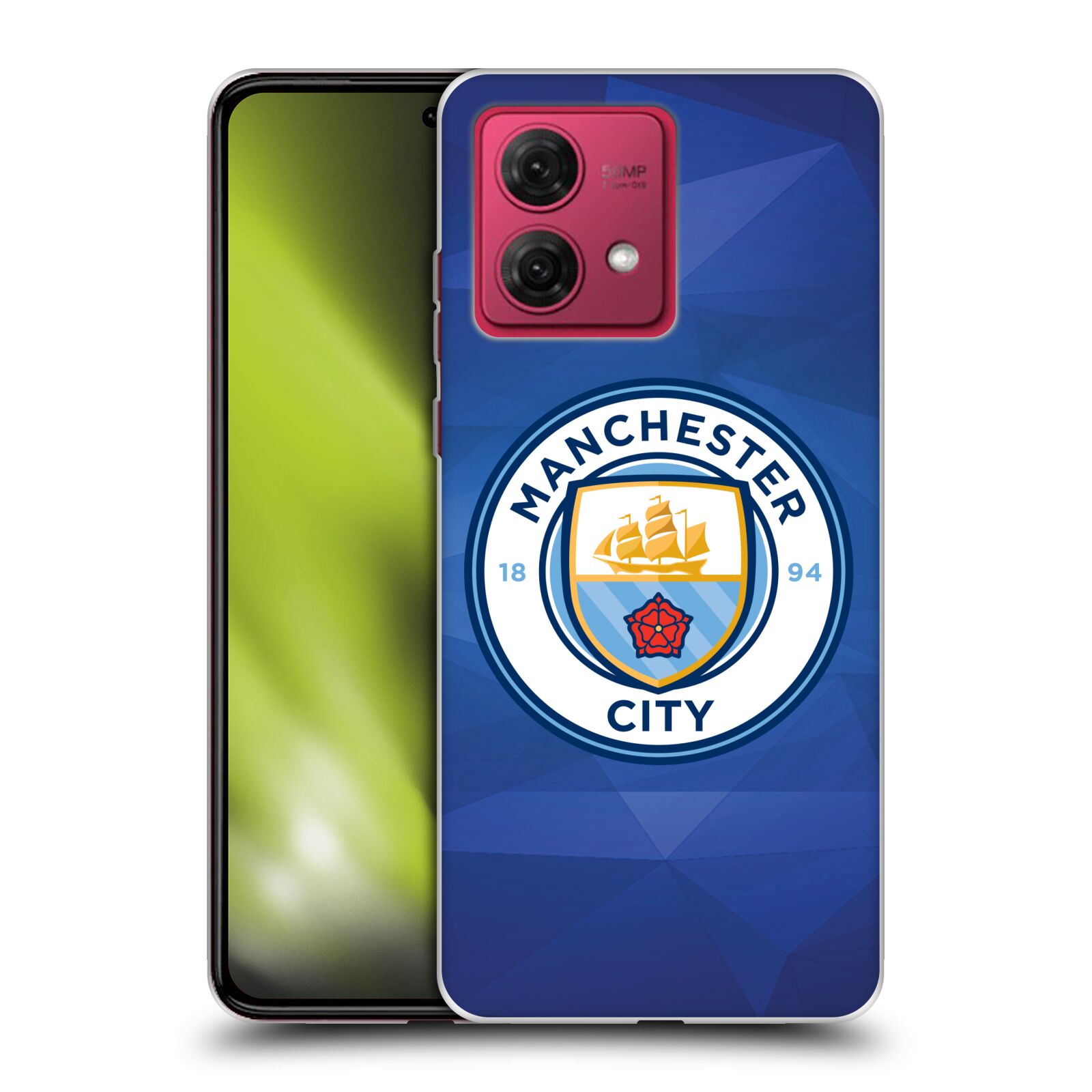 Silikonové pouzdro na mobil Motorola Moto G84 5G - Head Case - Manchester City FC - Modré nové logo (Silikonový kryt, obal, pouzdro na mobilní telefon Motorola Moto G84 5G s motivem Manchester City FC - Modré nové logo)