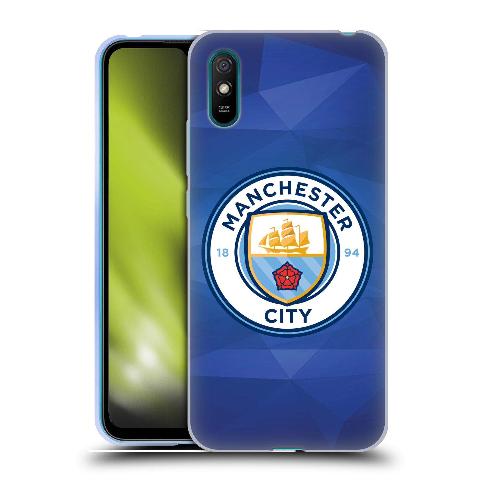 Silikonové pouzdro na mobil Xiaomi Redmi 9A / 9AT - Head Case - Manchester City FC - Modré nové logo (Silikonový kryt, obal, pouzdro na mobilní telefon Xiaomi Redmi 9A / Xiaomi Redmi 9AT s motivem Manchester City FC - Modré nové logo)