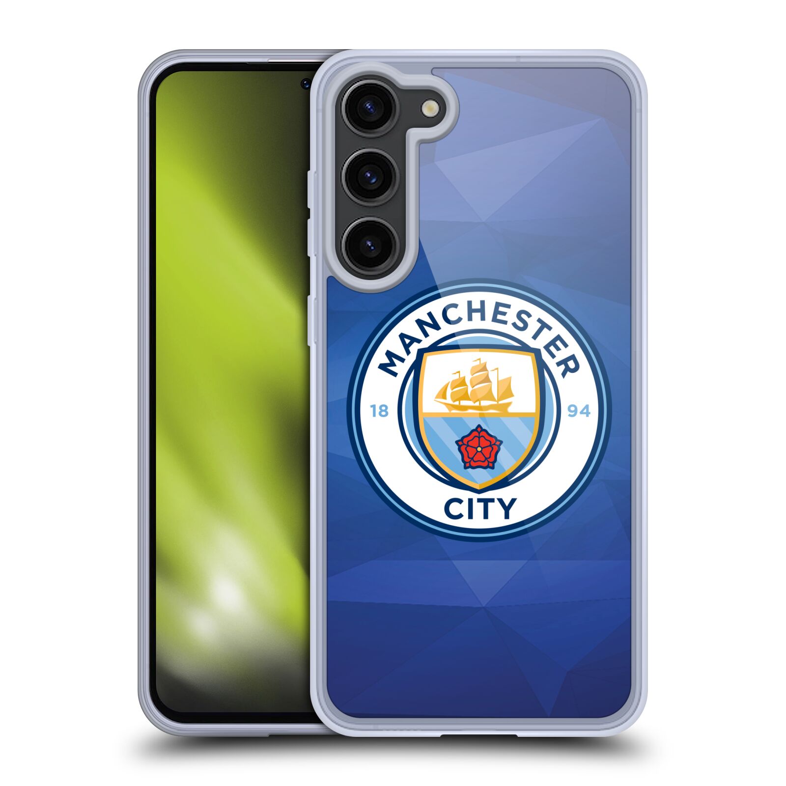 Silikonové pouzdro na mobil Samsung Galaxy S23 Plus - Head Case - Manchester City FC - Modré nové logo (Silikonový kryt, obal, pouzdro na mobilní telefon Samsung Galaxy S23 Plus s motivem Manchester City FC - Modré nové logo)