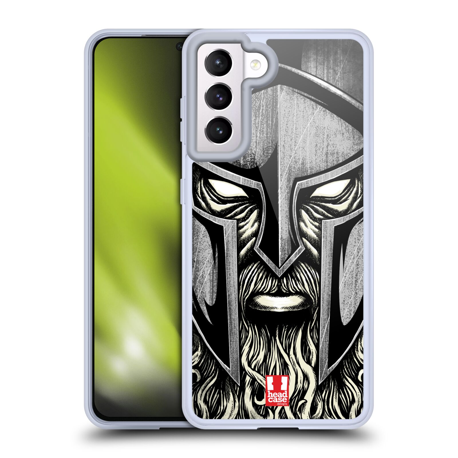Silikonové pouzdro na mobil Samsung Galaxy S21 5G - Head Case - Vousáč válečník - výprodej