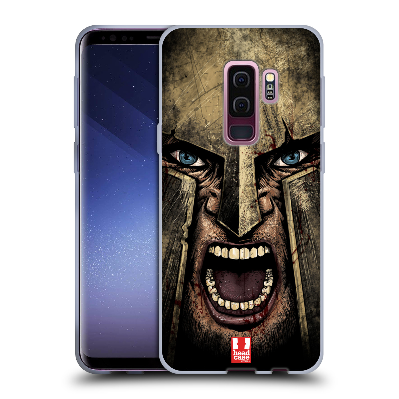 Silikonové pouzdro na mobil Samsung Galaxy S9 Plus - Head Case - Řvoucí válečník (Silikonový kryt či obal na mobilní telefon Samsung Galaxy S9+ (Plus) SM-G965F/DS s motivem Řvoucí válečník)