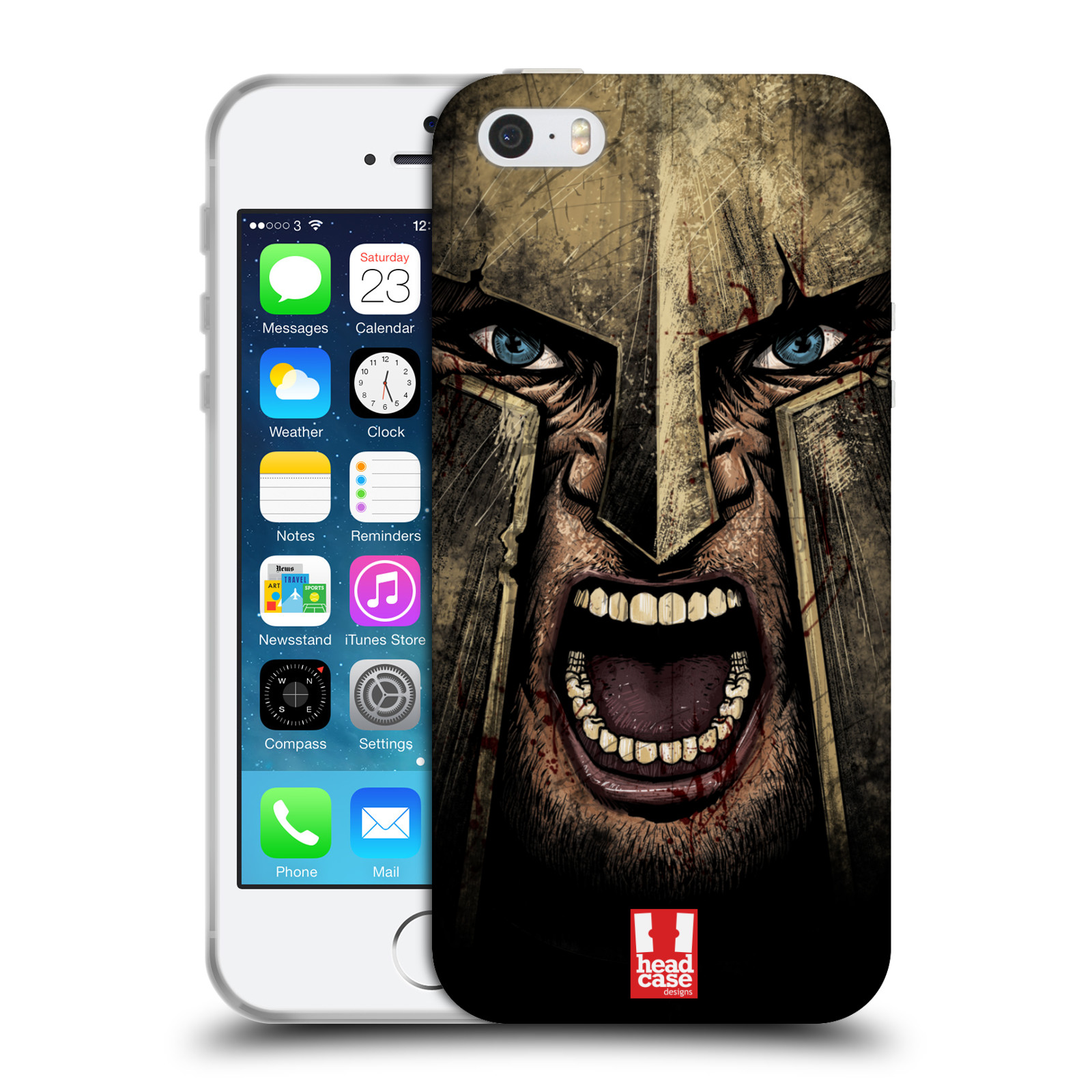 Silikonové pouzdro na mobil Apple iPhone 5, 5S, SE - Head Case - Řvoucí válečník