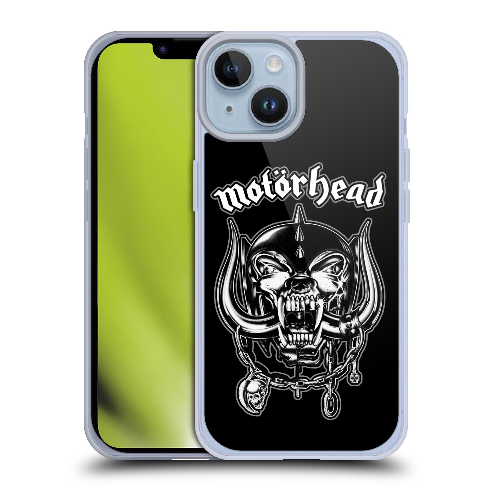 Silikonové pouzdro na mobil Apple iPhone 14 - Motörhead - Silver War Pig (Silikonový kryt, obal, pouzdro na mobilní telefon Apple iPhone 14 s licencovaným motivem Motörhead - Silver War Pig)