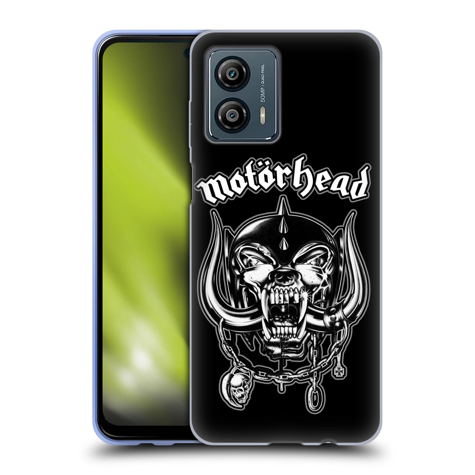 Silikonové pouzdro na mobil Motorola Moto G53 5G - Motörhead - Silver War Pig (Silikonový kryt, obal, pouzdro na mobilní telefon Motorola Moto G53 5G s licencovaným motivem Motörhead - Silver War Pig)