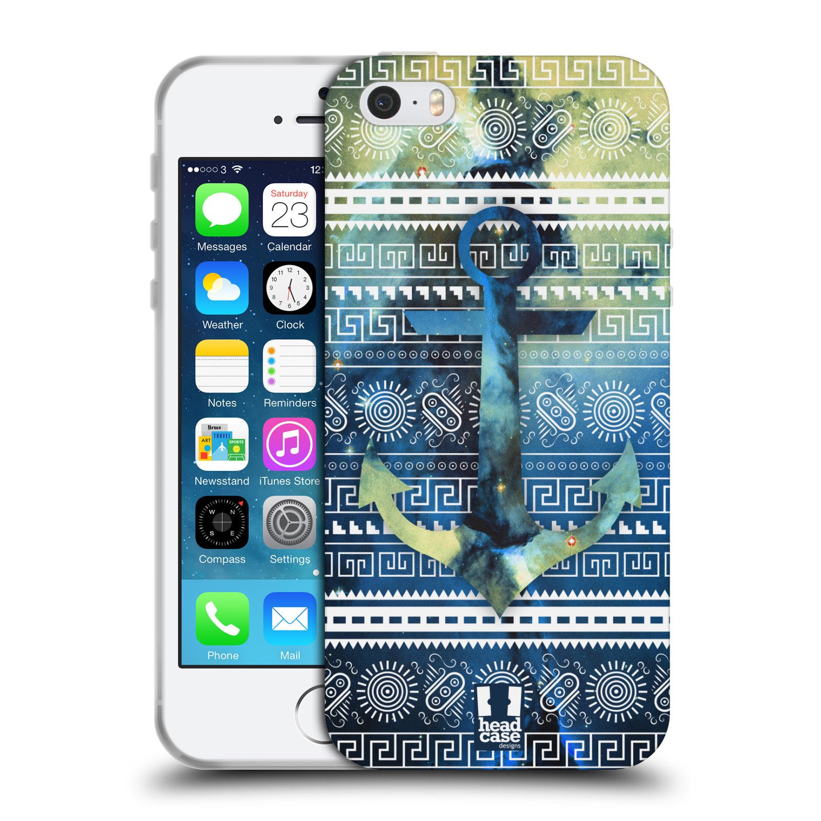 Silikonové pouzdro na mobil Apple iPhone 5, 5S, SE - Head Case - NEBULA KOTVA (Silikonový kryt, obal, pouzdro na mobilní telefon Apple iPhone SE, 5S a 5 s motivem NEBULA KOTVA)
