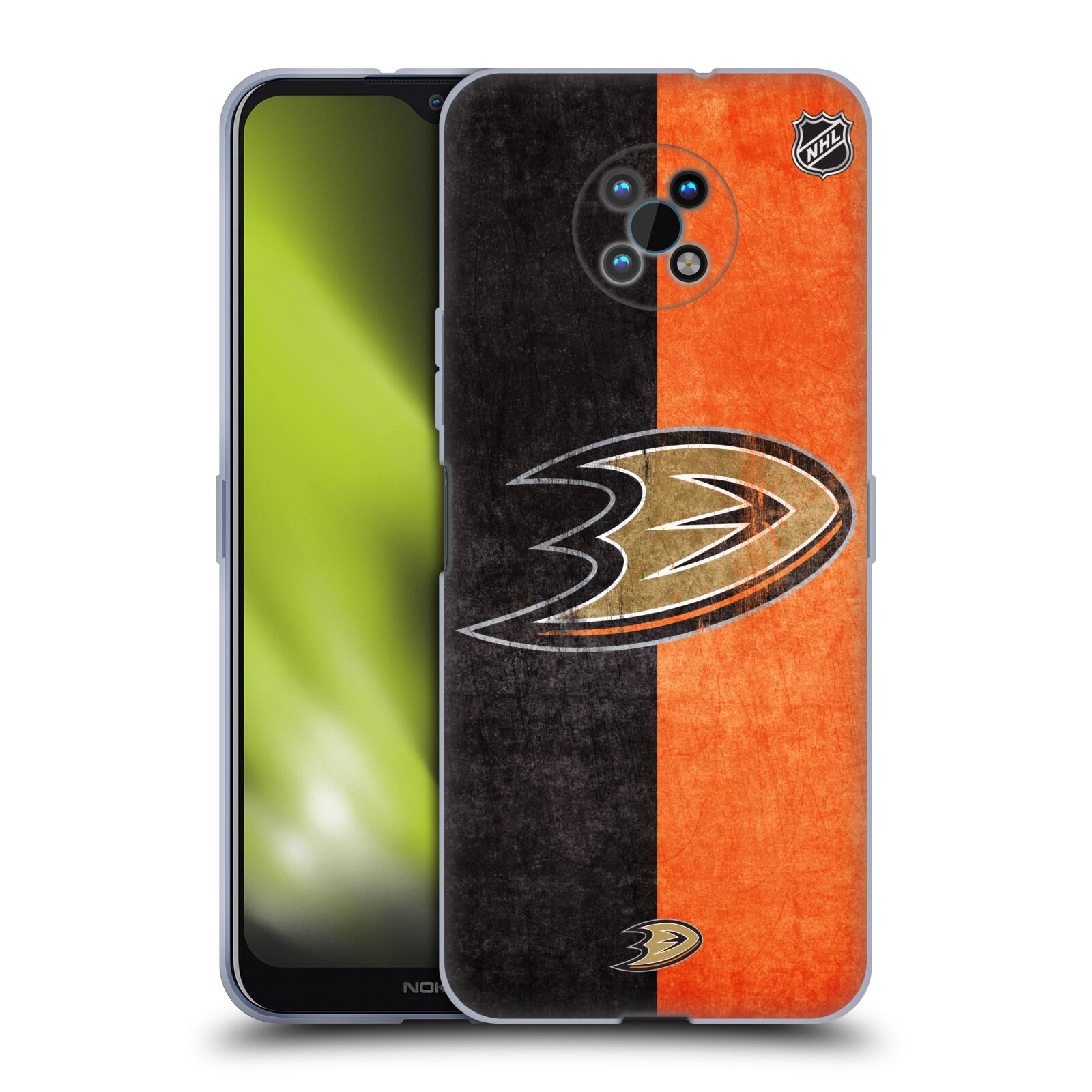 Silikonové pouzdro na mobil Nokia G50 5G - NHL - Půlené logo Anaheim Ducks