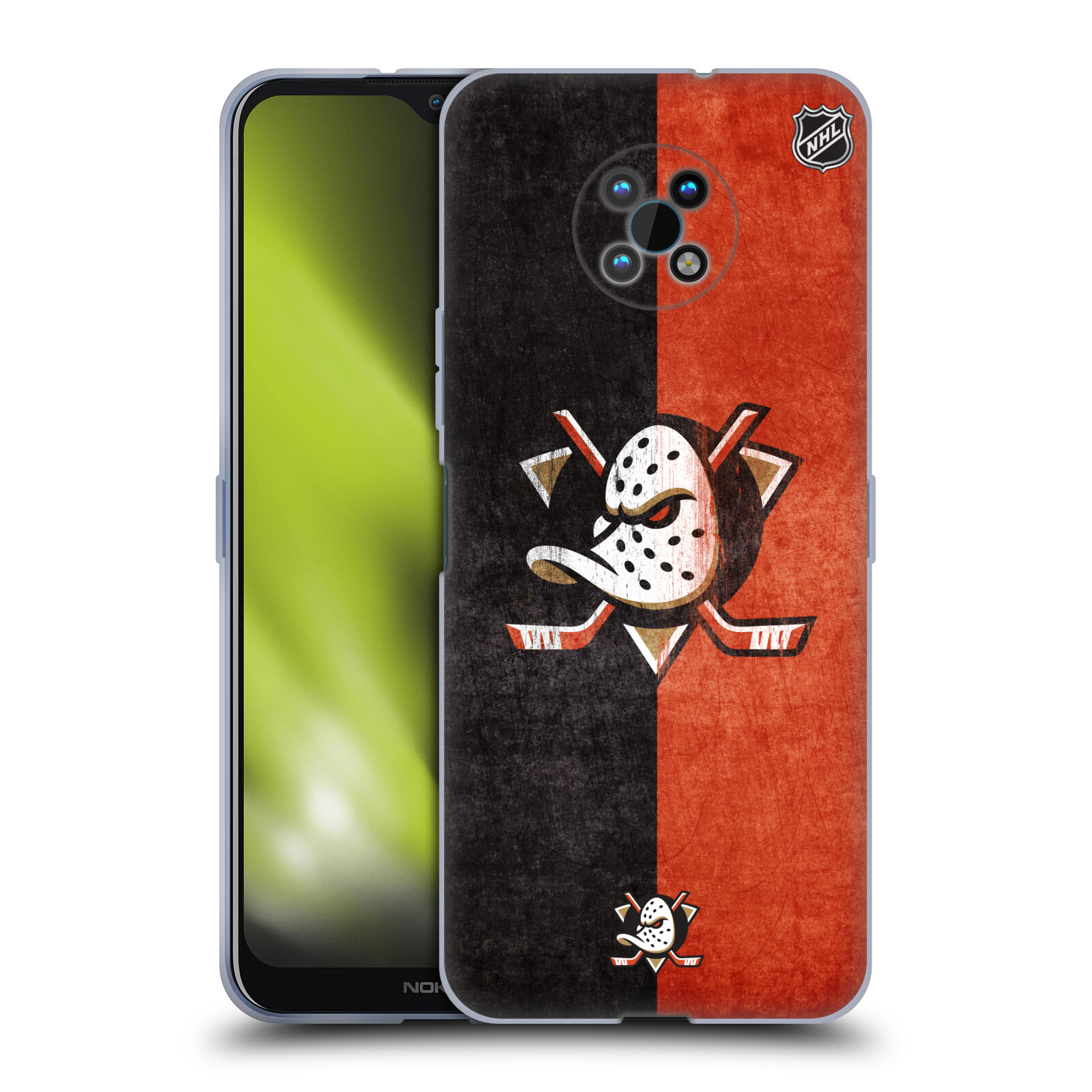 Silikonové pouzdro na mobil Nokia G50 5G - NHL - Půlené logo Anaheim Ducks