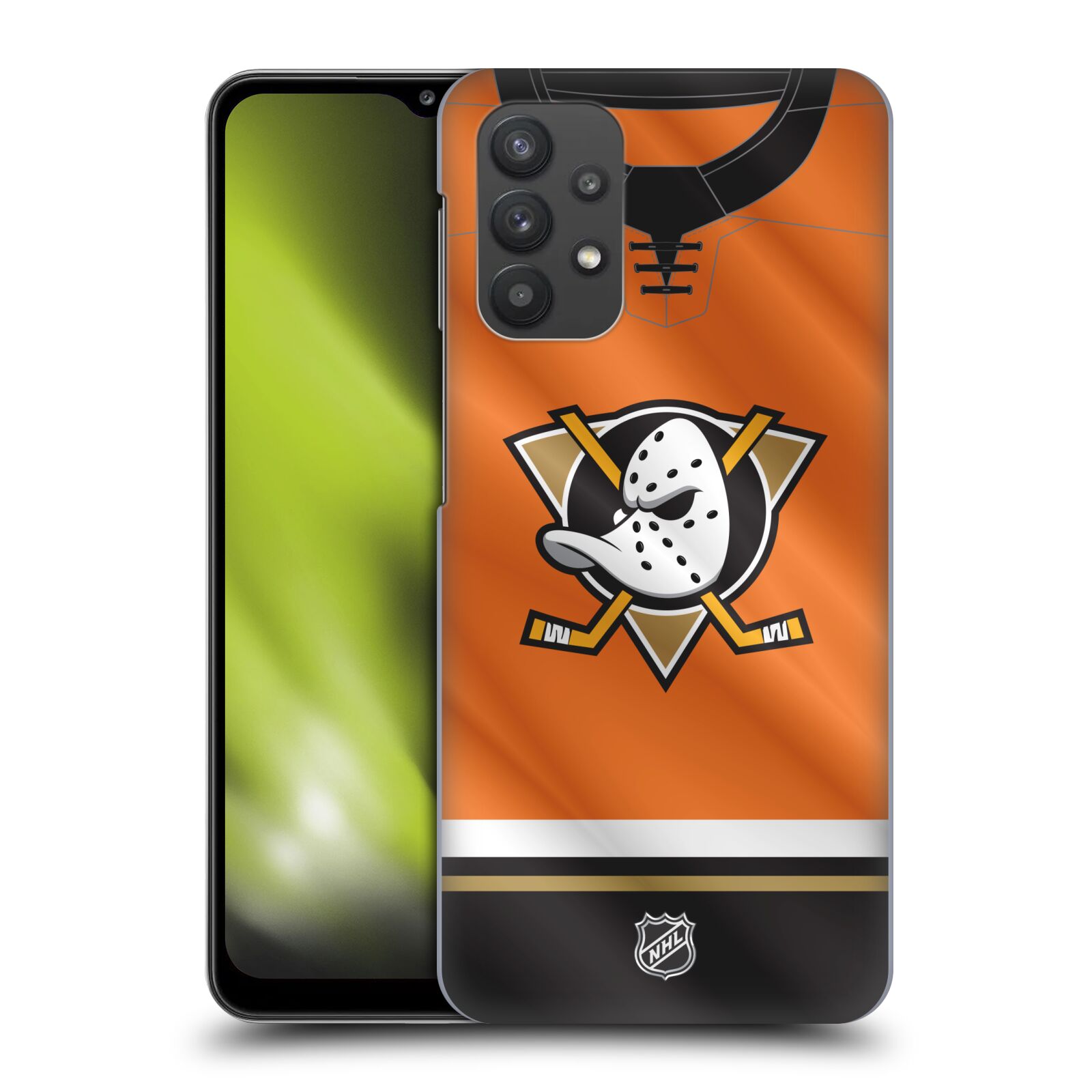 Plastové pouzdro na mobil Samsung Galaxy A32 5G - NHL - Dres Anaheim Ducks