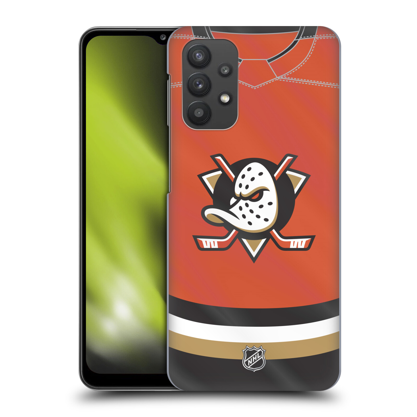Plastové pouzdro na mobil Samsung Galaxy A32 5G - NHL - Dres Anaheim Ducks