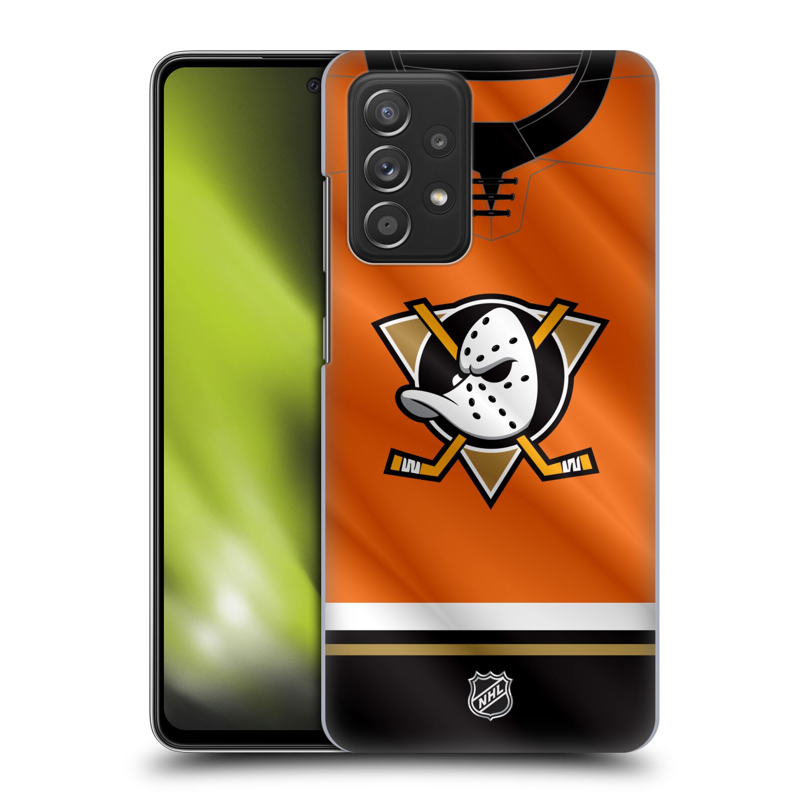 Plastové pouzdro na mobil Samsung Galaxy A52 / A52 5G / A52s 5G - NHL - Dres Anaheim Ducks