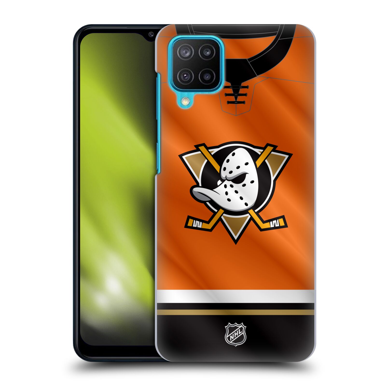 Plastové pouzdro na mobil Samsung Galaxy M12 - NHL - Dres Anaheim Ducks