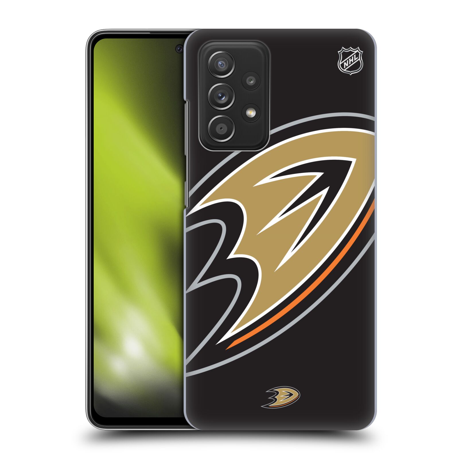 Plastové pouzdro na mobil Samsung Galaxy A52 / A52 5G / A52s 5G - NHL - Velké logo Anaheim Ducks