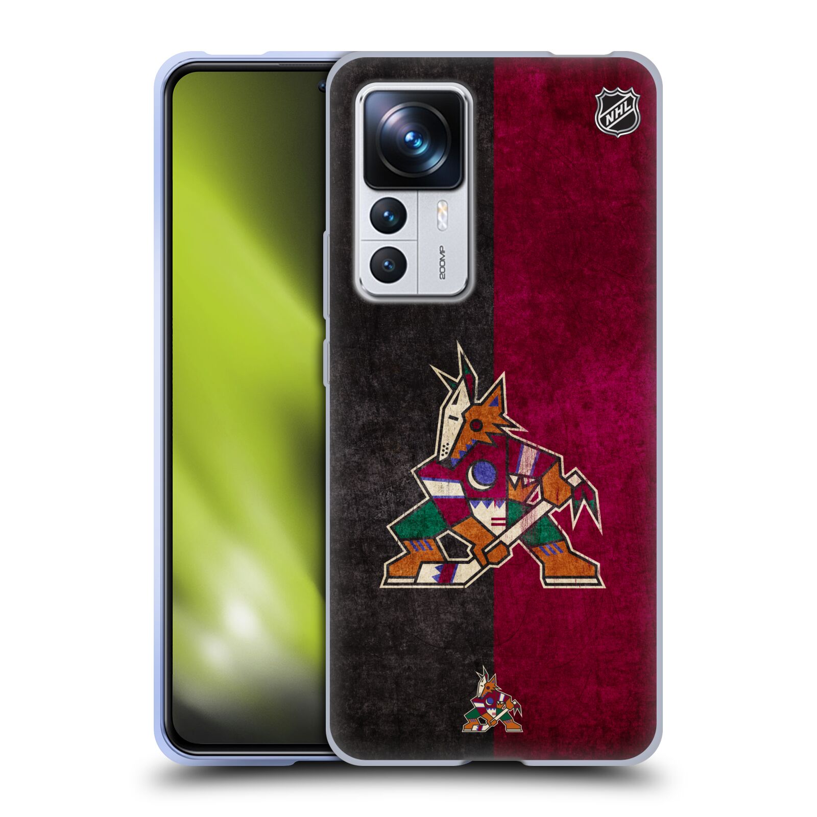 Silikonové pouzdro na mobil Xiaomi 12T / 12T Pro - NHL - Půlené logo Arizona Coyotes (Silikonový kryt, obal, pouzdro na mobilní telefon Xiaomi 12T / 12T Pro s licencovaným motivem NHL - Půlené logo Arizona Coyotes)