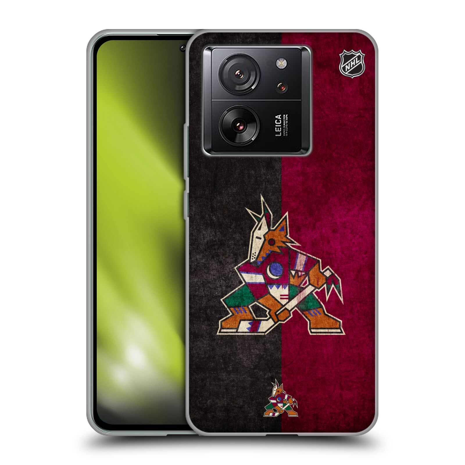 Silikonové pouzdro na mobil Xiaomi 13T / 13T Pro - NHL - Půlené logo Arizona Coyotes (Silikonový kryt, obal, pouzdro na mobilní telefon Xiaomi 13T / 13T Pro s licencovaným motivem NHL - Půlené logo Arizona Coyotes)