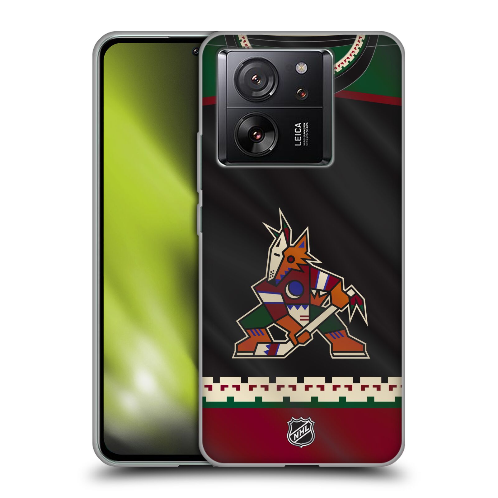 Silikonové pouzdro na mobil Xiaomi 13T / 13T Pro - NHL - Dres Arizona Coyotes (Silikonový kryt, obal, pouzdro na mobilní telefon Xiaomi 13T / 13T Pro s licencovaným motivem NHL - Dres Arizona Coyotes)