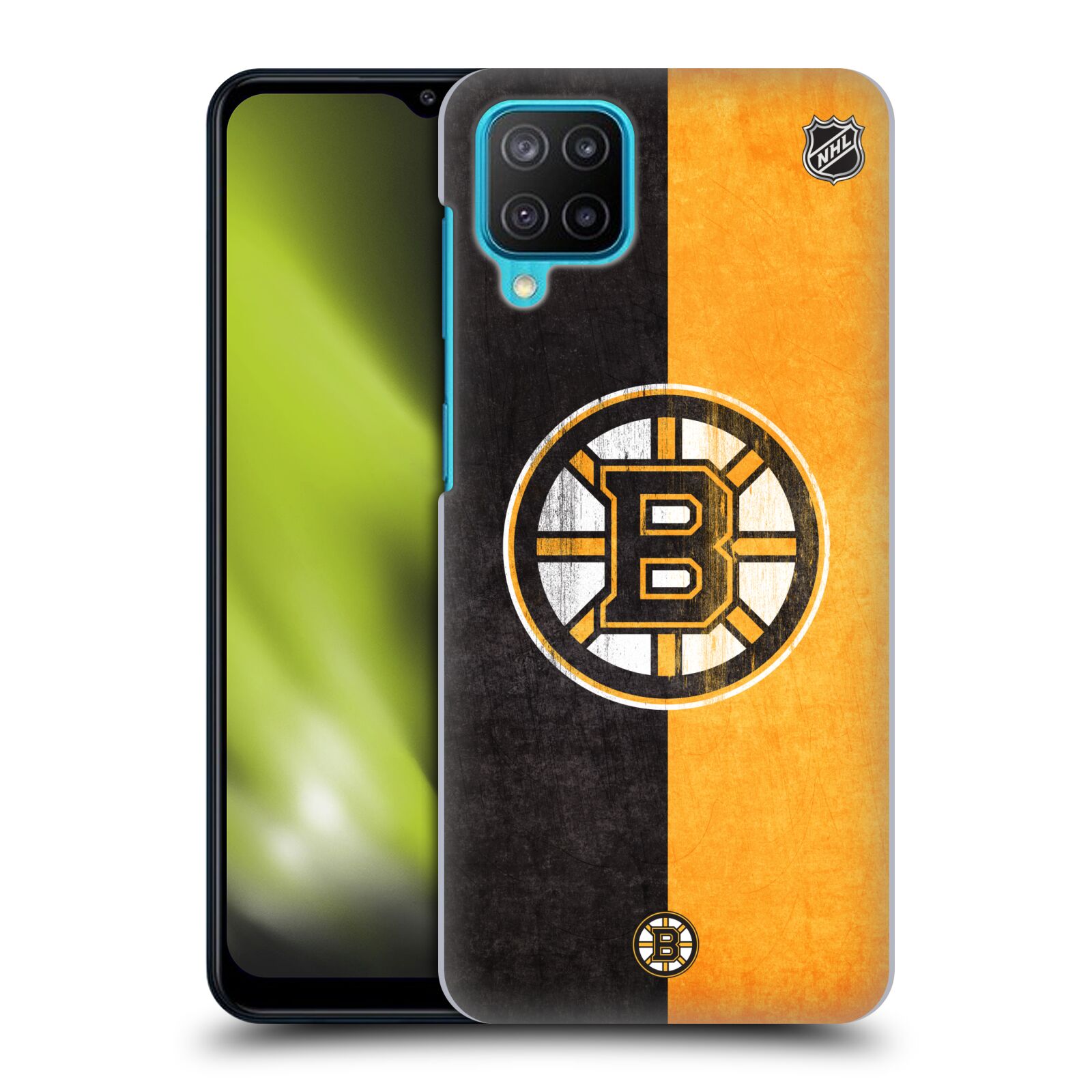 Plastové pouzdro na mobil Samsung Galaxy M12 - NHL - Půlené logo Boston Bruins