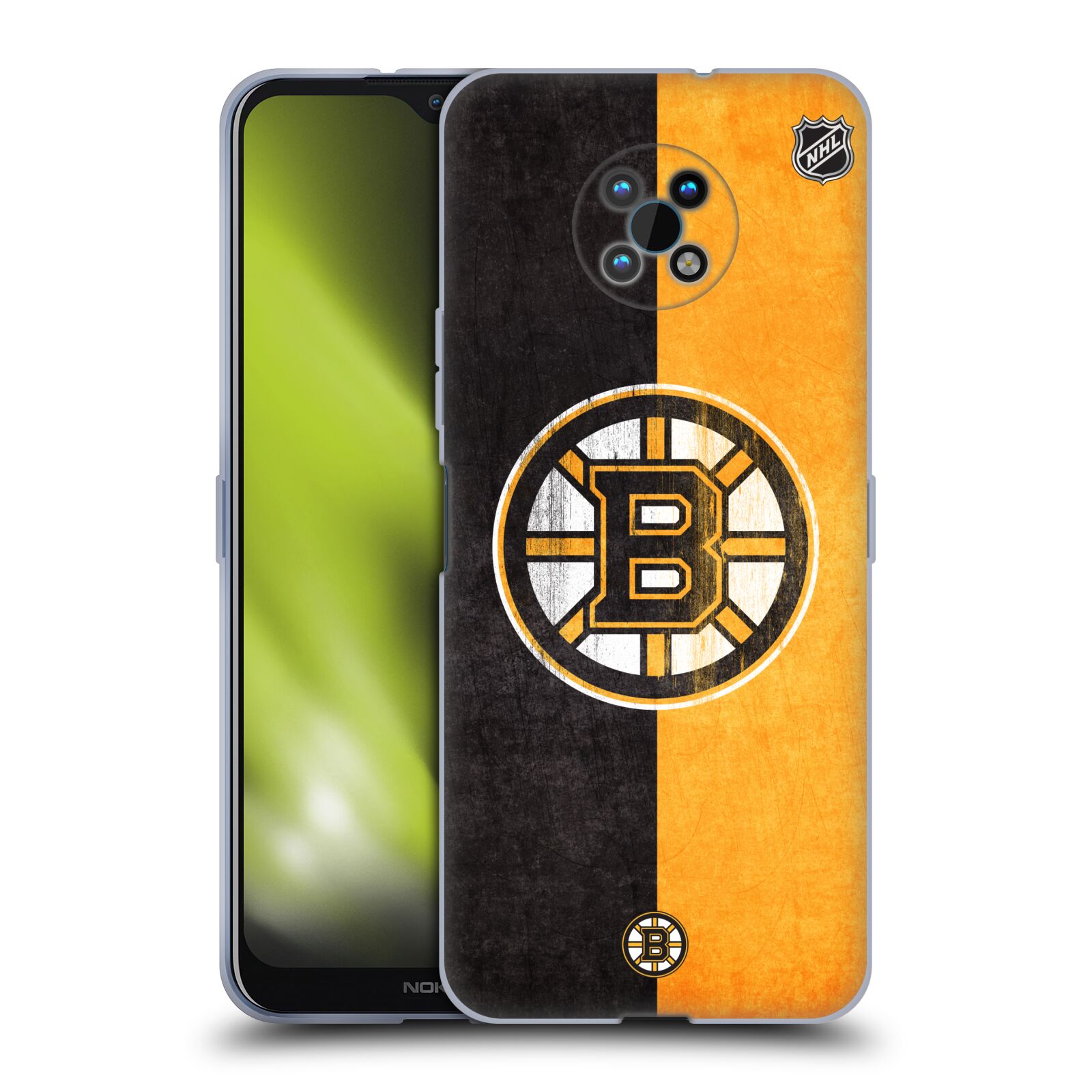 Silikonové pouzdro na mobil Nokia G50 5G - NHL - Půlené logo Boston Bruins