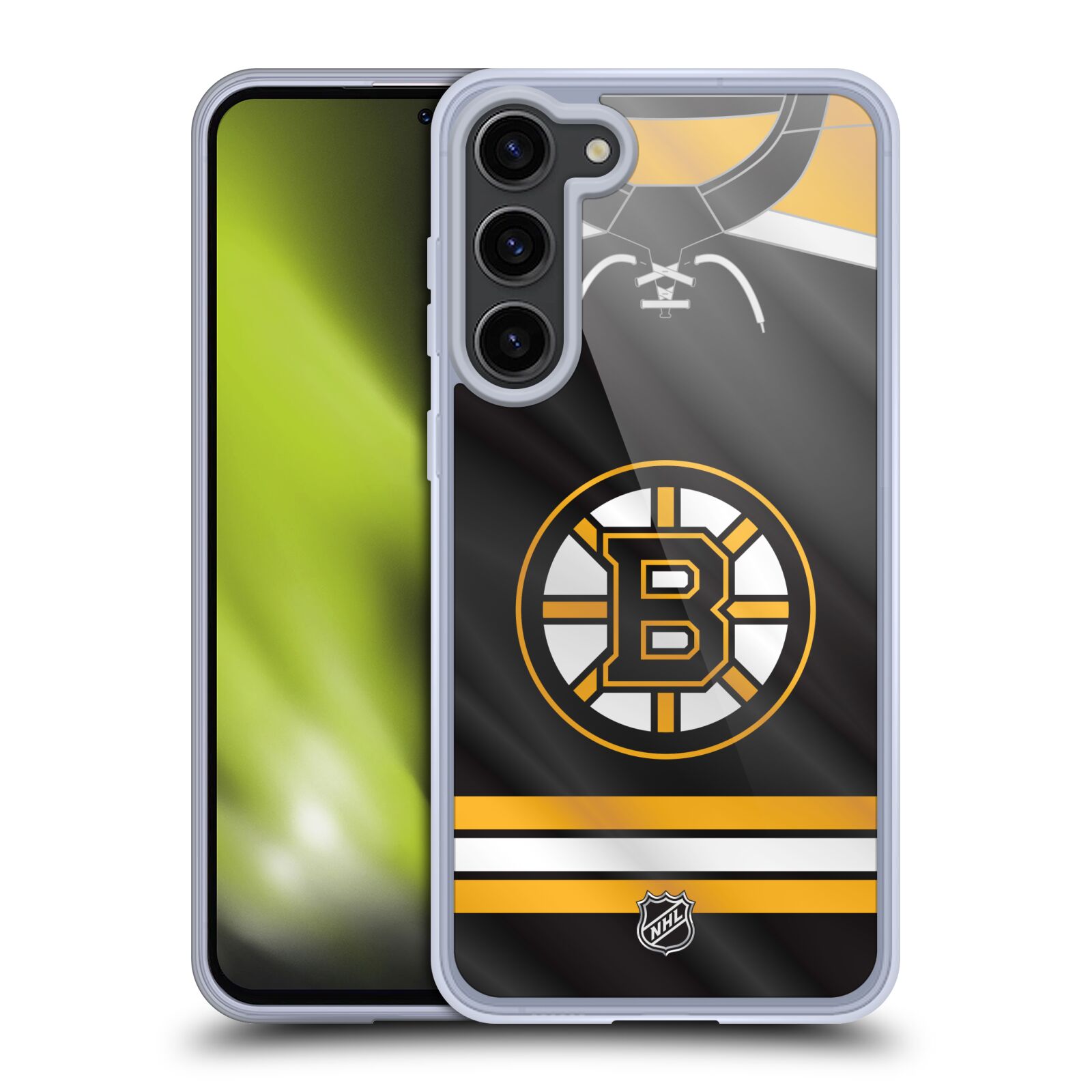 Silikonové pouzdro na mobil Samsung Galaxy S23 Plus - NHL - Dres Boston Bruins (Silikonový kryt, obal, pouzdro na mobilní telefon Samsung Galaxy S23 Plus s licencovaným motivem NHL - Dres Boston Bruins)
