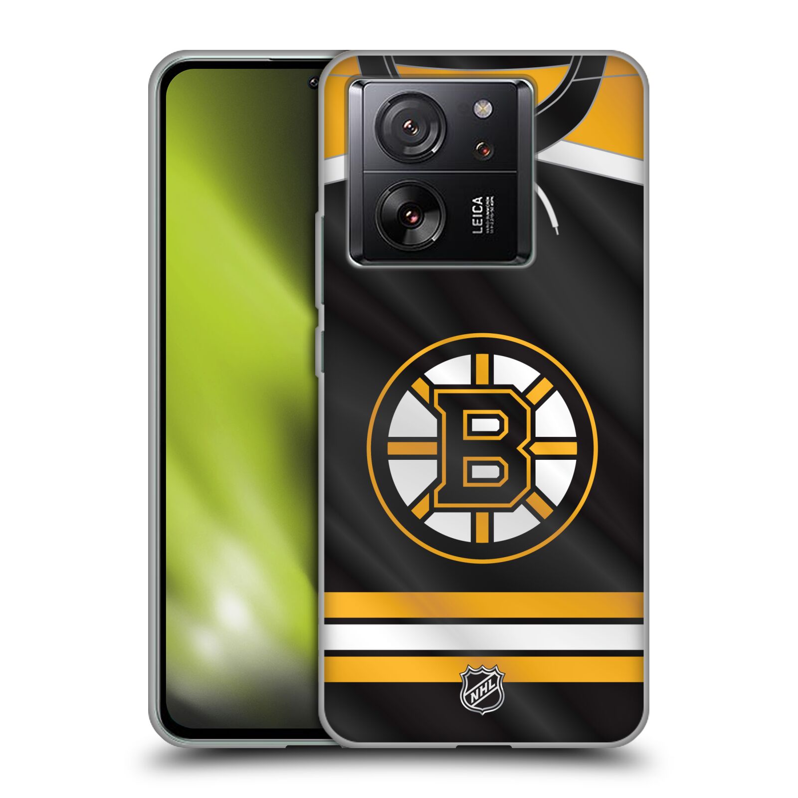 Silikonové pouzdro na mobil Xiaomi 13T / 13T Pro - NHL - Dres Boston Bruins (Silikonový kryt, obal, pouzdro na mobilní telefon Xiaomi 13T / 13T Pro s licencovaným motivem NHL - Dres Boston Bruins)
