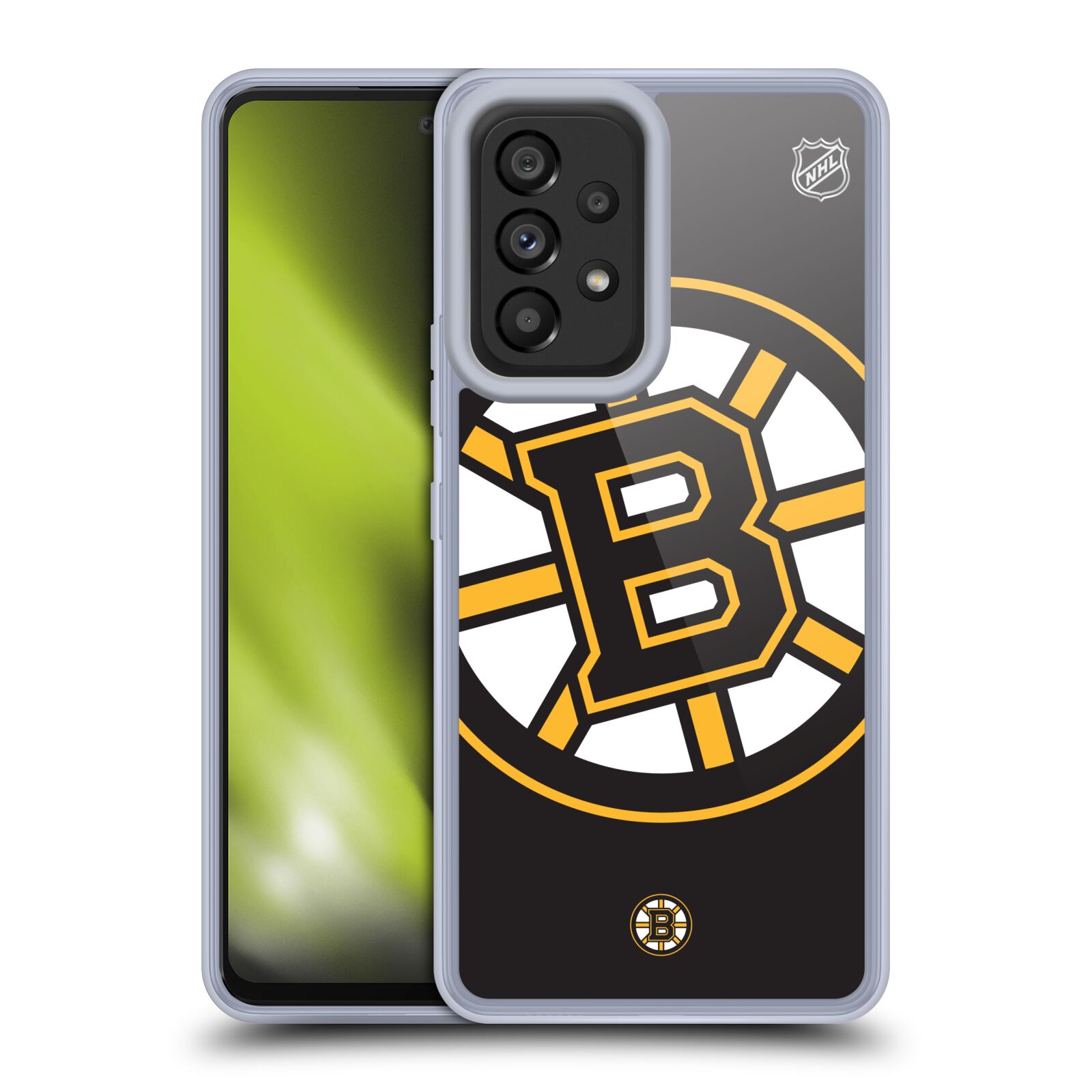 Silikonové pouzdro na mobil Samsung Galaxy A53 5G - NHL - Velké logo Boston Bruins (Silikonový kryt, obal, pouzdro na mobilní telefon Samsung Galaxy A53 5G s licencovaným motivem NHL - Velké logo Boston Bruins)