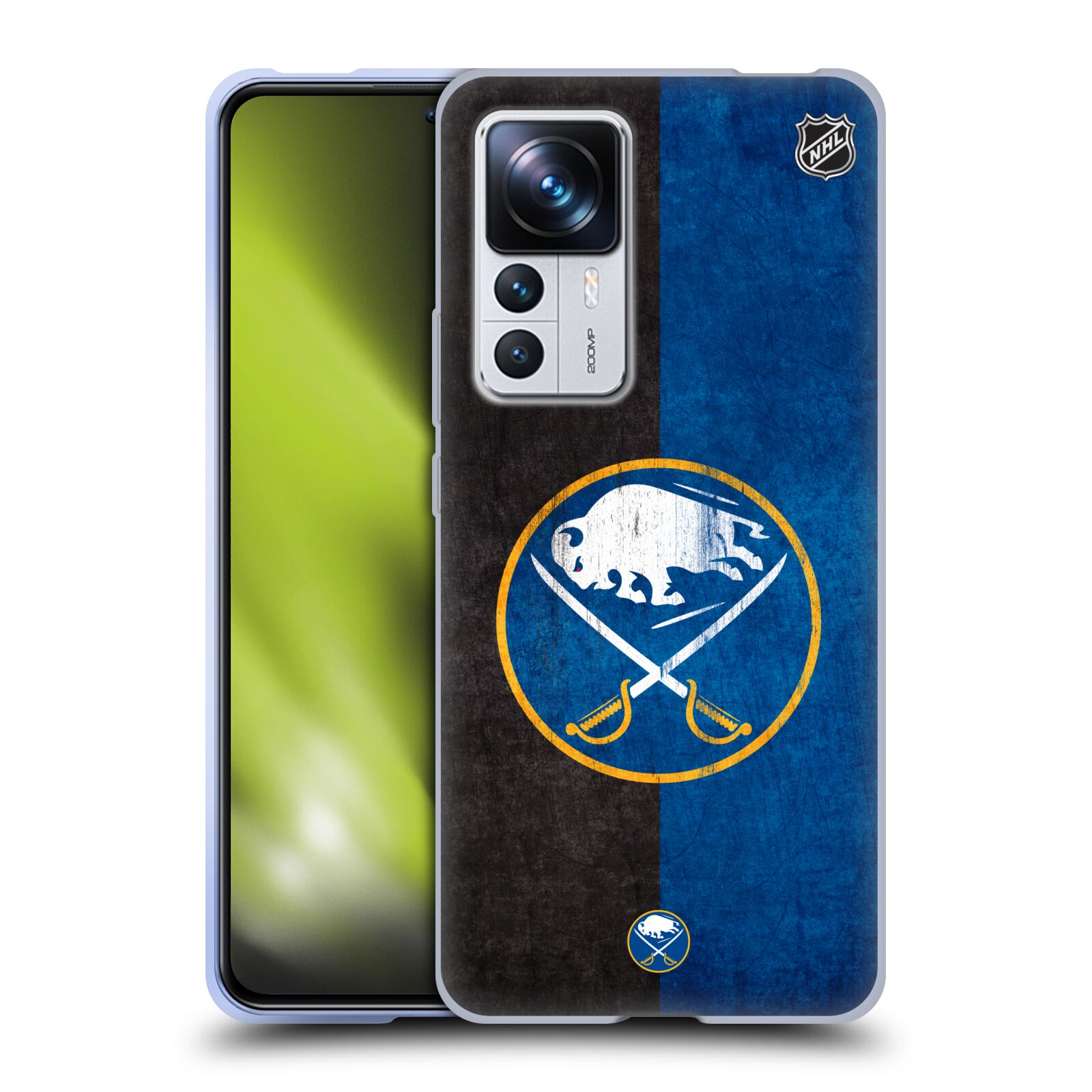 Silikonové pouzdro na mobil Xiaomi 12T / 12T Pro - NHL - Půlené logo Buffalo Sabres (Silikonový kryt, obal, pouzdro na mobilní telefon Xiaomi 12T / 12T Pro s licencovaným motivem NHL - Půlené logo Buffalo Sabres)