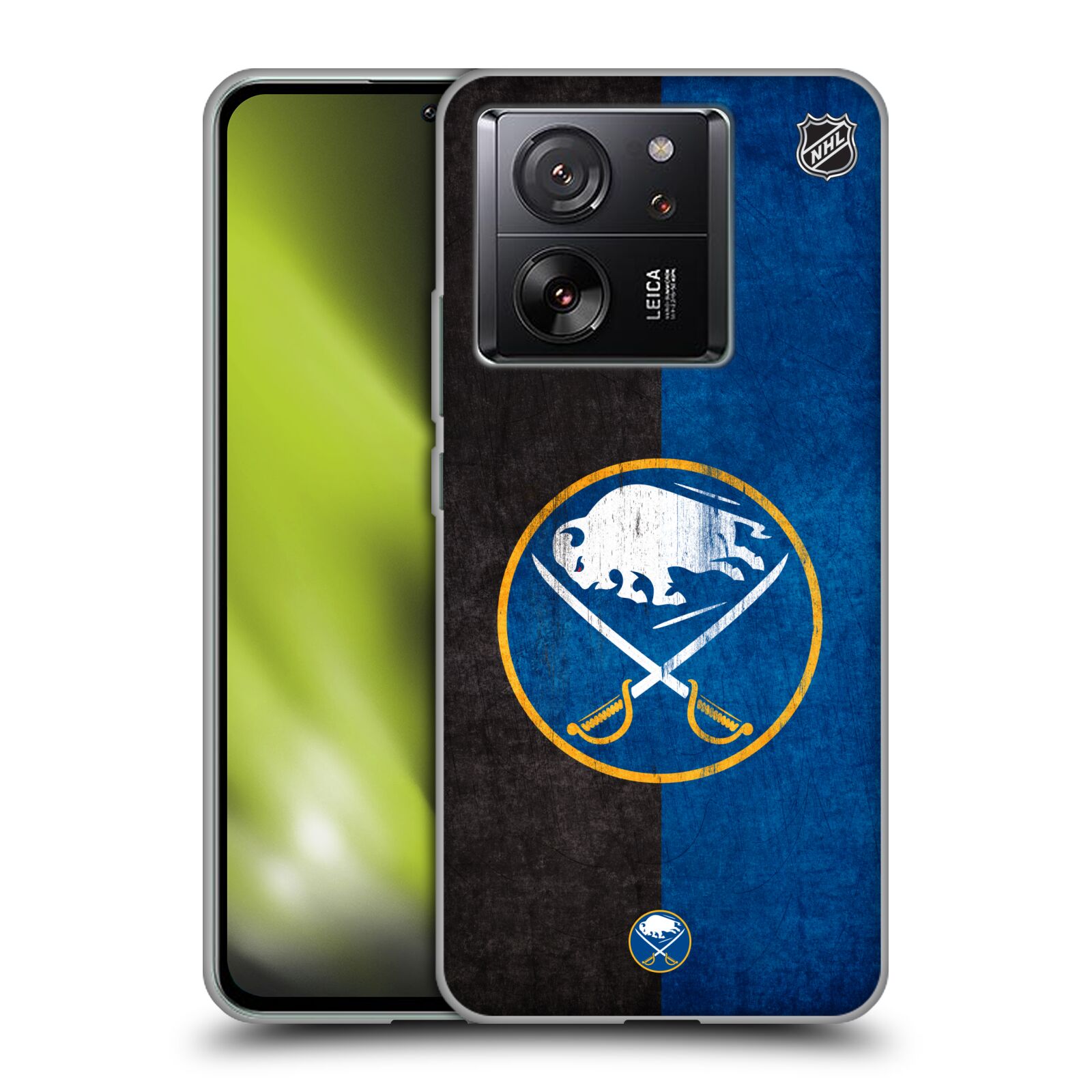 Silikonové pouzdro na mobil Xiaomi 13T / 13T Pro - NHL - Půlené logo Buffalo Sabres (Silikonový kryt, obal, pouzdro na mobilní telefon Xiaomi 13T / 13T Pro s licencovaným motivem NHL - Půlené logo Buffalo Sabres)