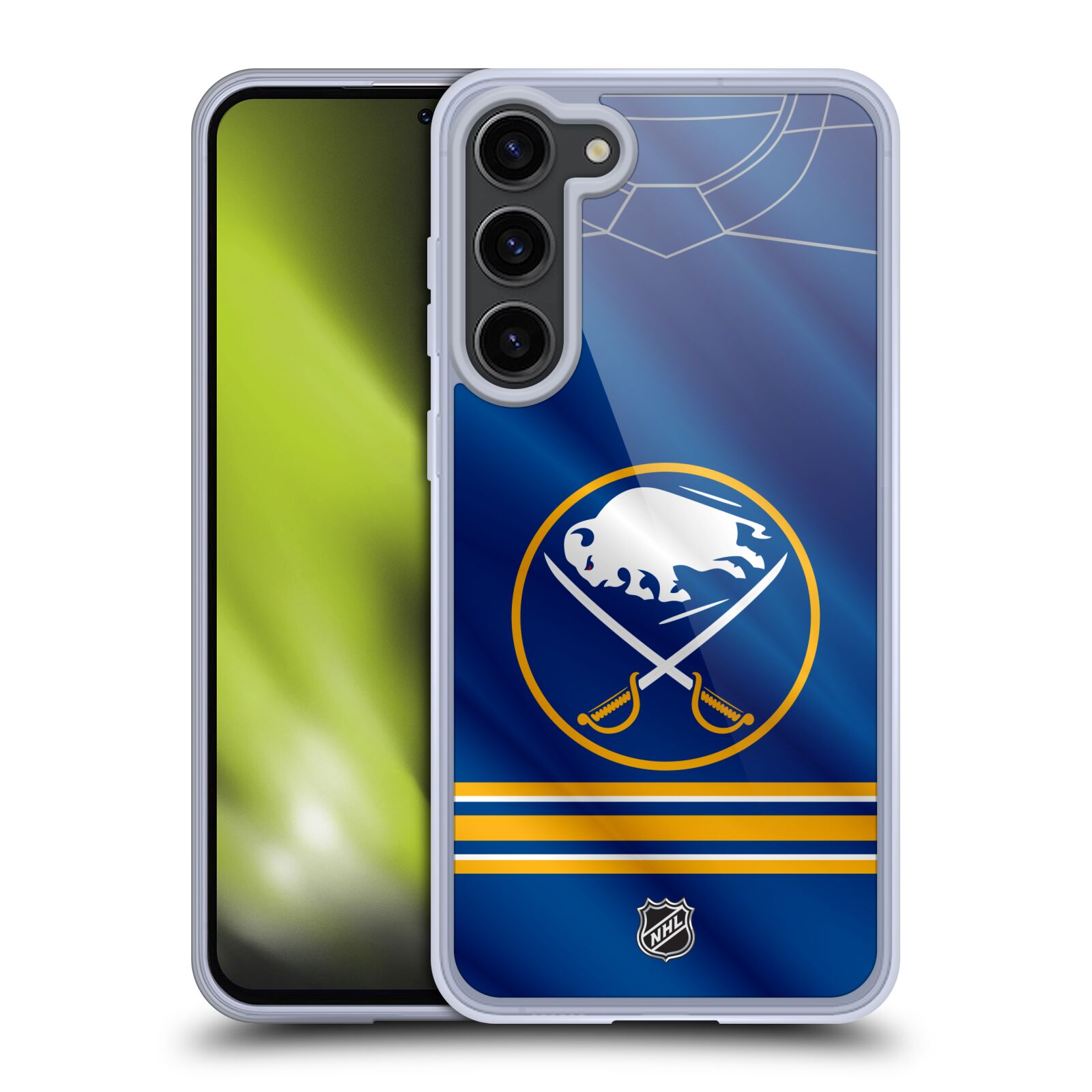 Silikonové pouzdro na mobil Samsung Galaxy S23 Plus - NHL - Dres Buffalo Sabres (Silikonový kryt, obal, pouzdro na mobilní telefon Samsung Galaxy S23 Plus s licencovaným motivem NHL - Dres Buffalo Sabres)