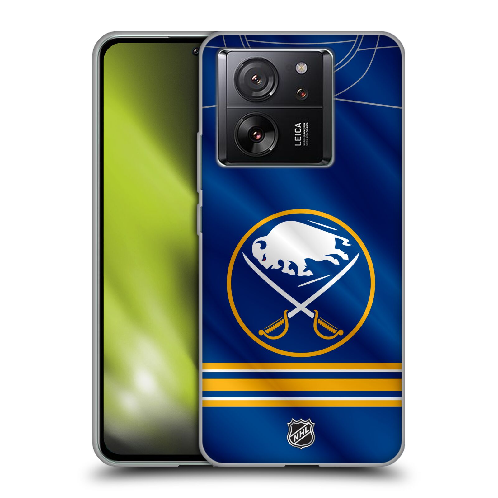 Silikonové pouzdro na mobil Xiaomi 13T / 13T Pro - NHL - Dres Buffalo Sabres (Silikonový kryt, obal, pouzdro na mobilní telefon Xiaomi 13T / 13T Pro s licencovaným motivem NHL - Dres Buffalo Sabres)