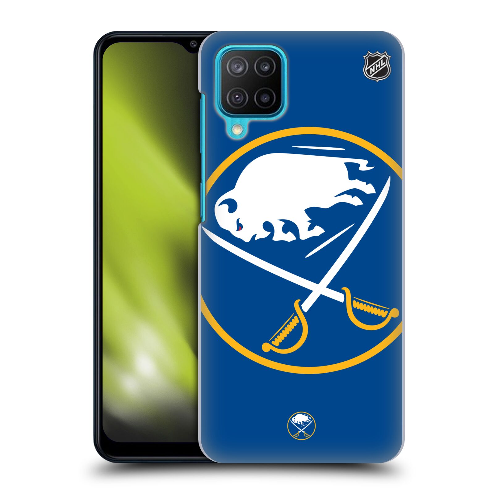 Plastové pouzdro na mobil Samsung Galaxy M12 - NHL - Velké logo Buffalo Sabres
