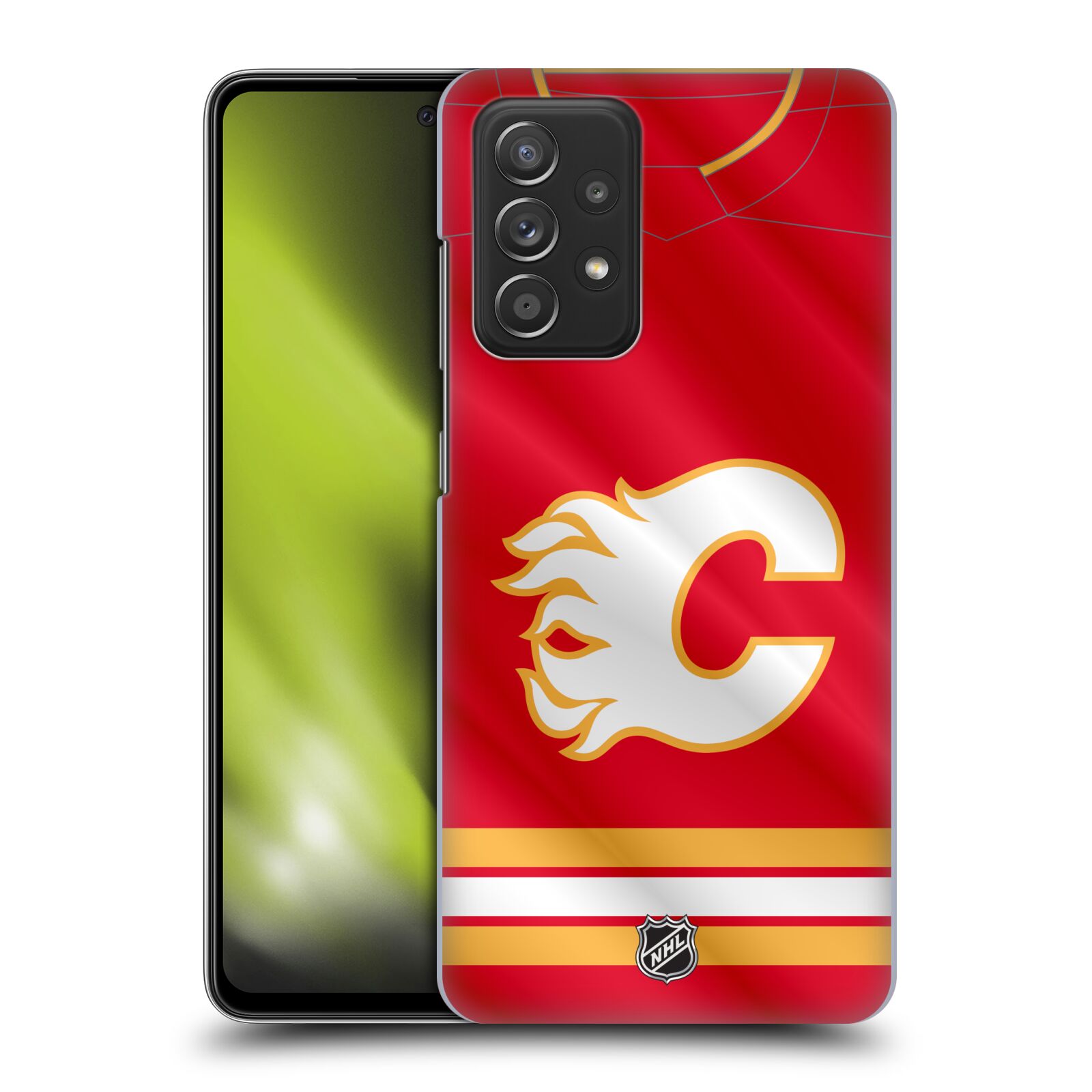 Plastové pouzdro na mobil Samsung Galaxy A52 / A52 5G / A52s 5G - NHL - Dres Calgary Flames