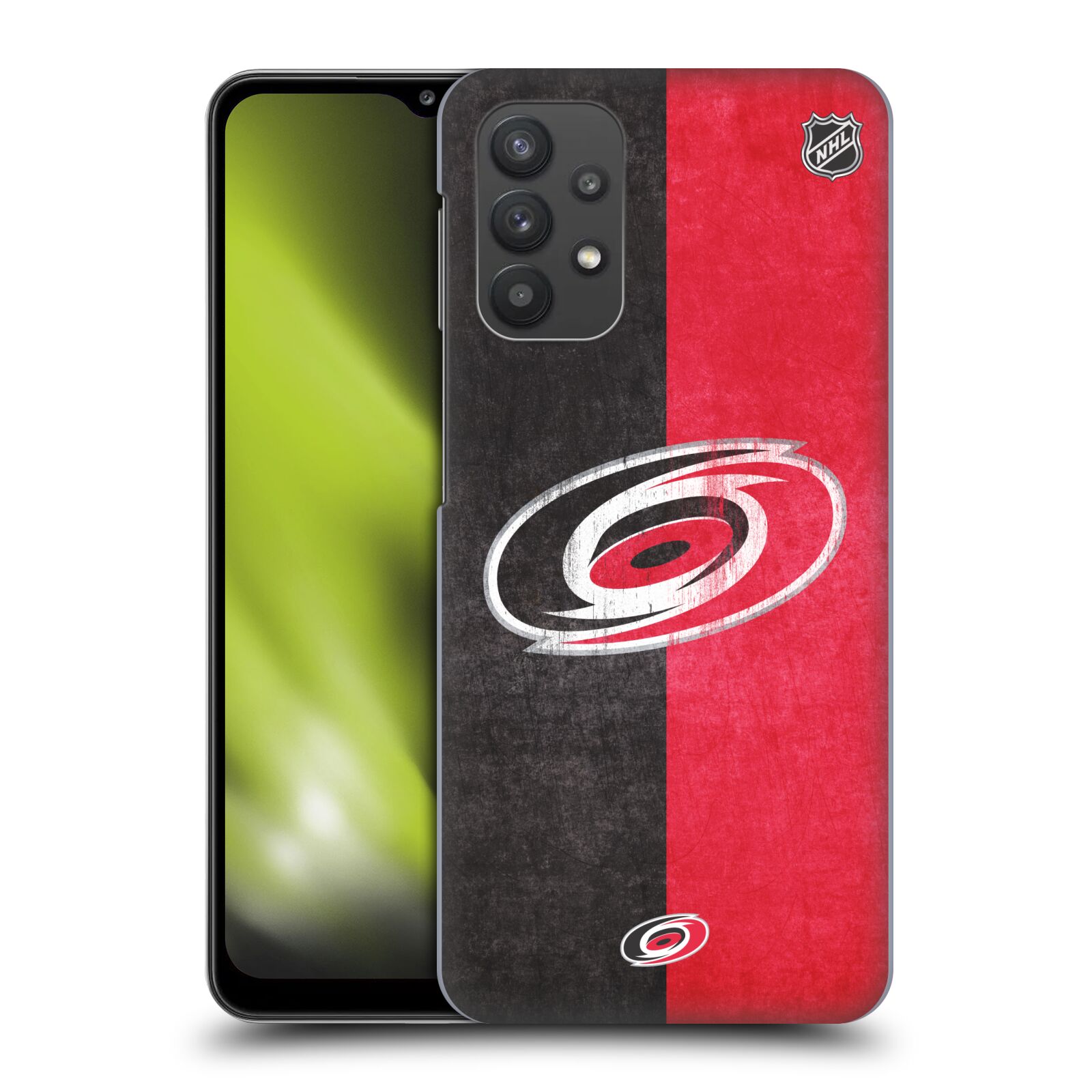 Plastové pouzdro na mobil Samsung Galaxy A32 5G - NHL - Půlené logo Carolina Hurricanes
