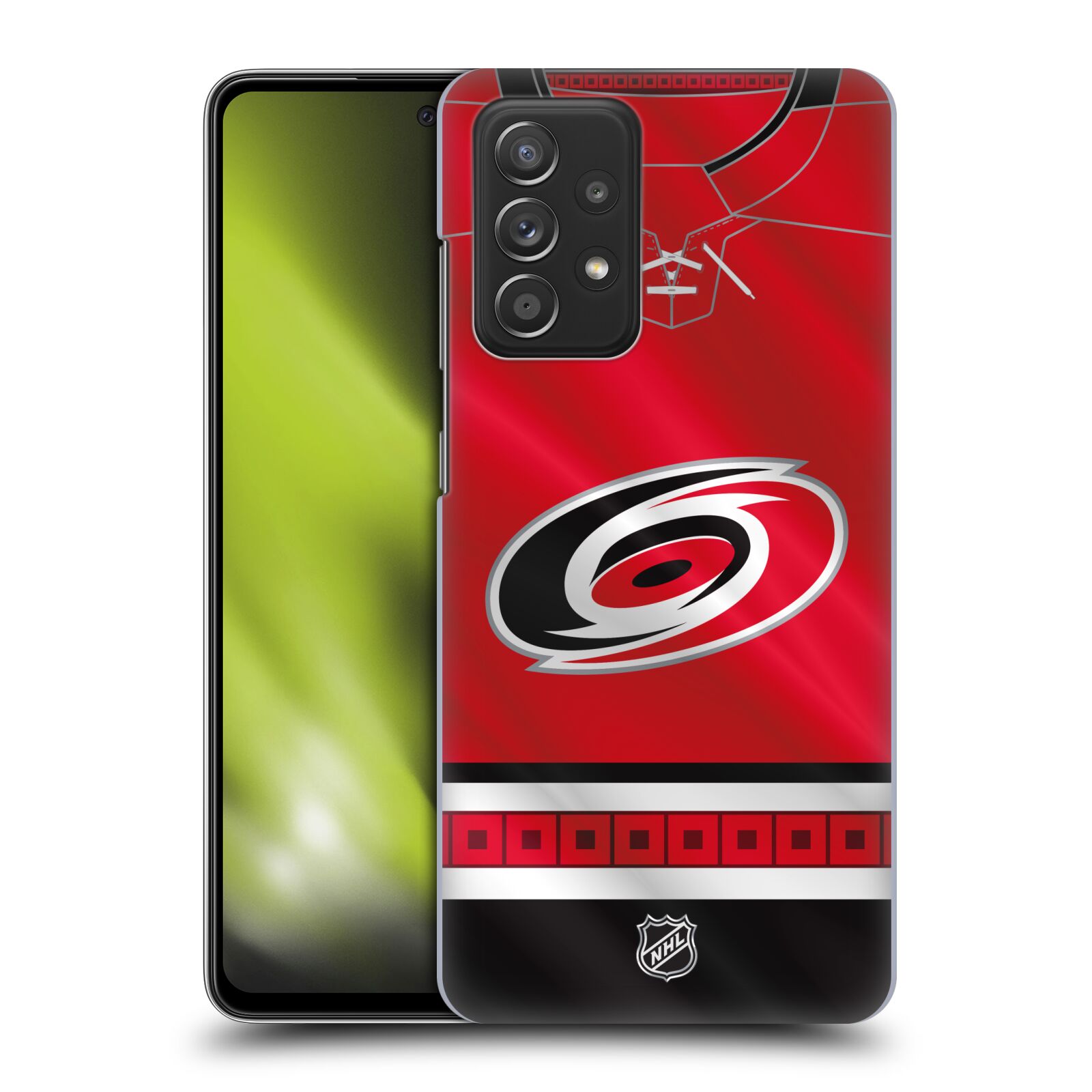 Plastové pouzdro na mobil Samsung Galaxy A52 / A52 5G / A52s 5G - NHL - Dres Carolina Hurricanes
