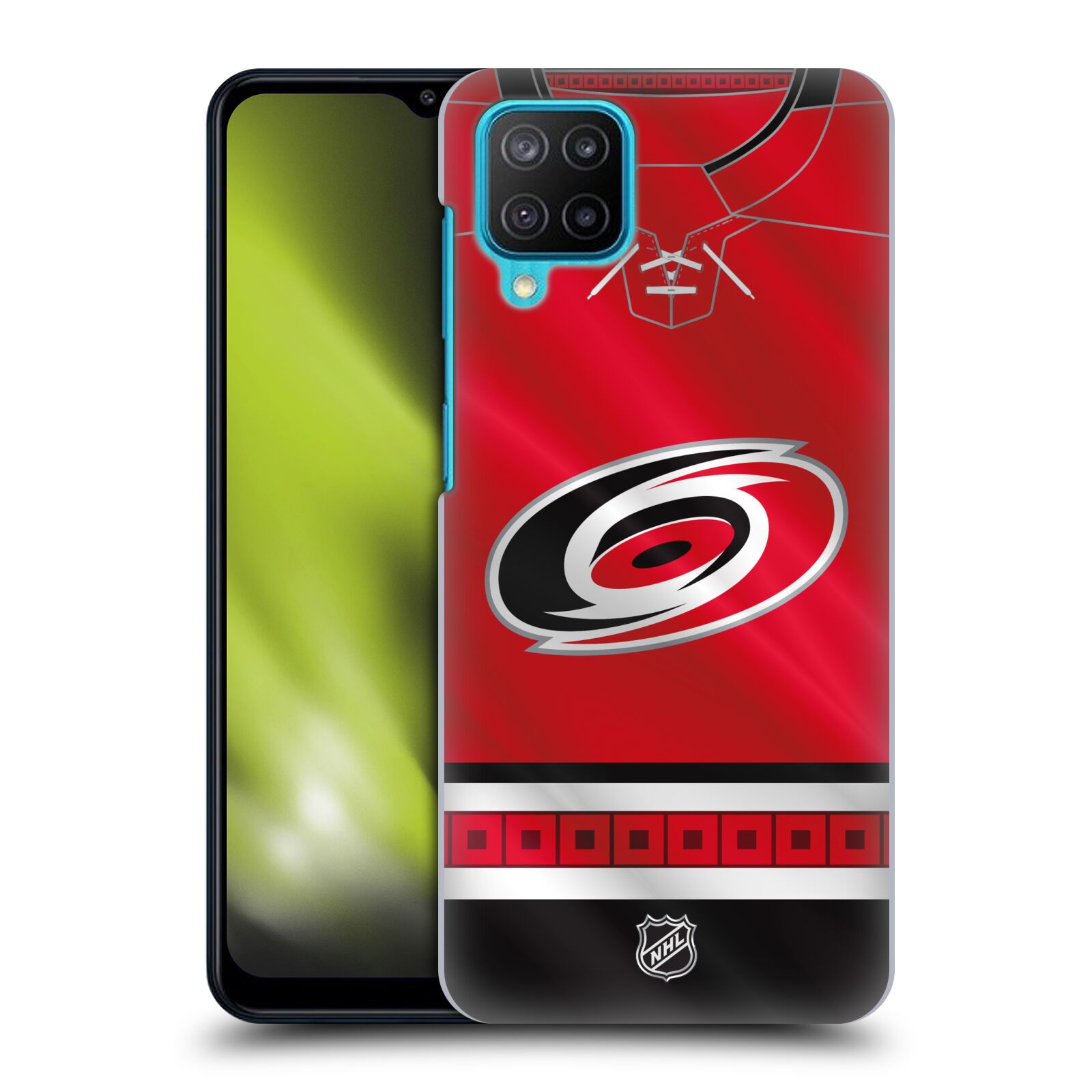 Plastové pouzdro na mobil Samsung Galaxy M12 - NHL - Dres Carolina Hurricanes