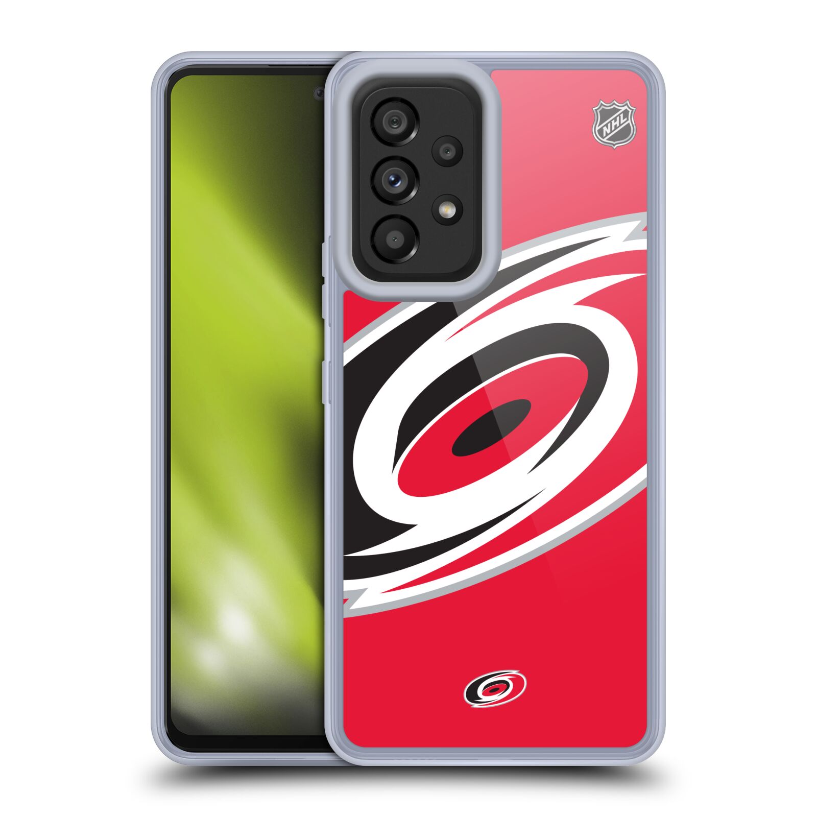 Silikonové pouzdro na mobil Samsung Galaxy A53 5G - NHL - Velké logo Carolina Hurricanes (Silikonový kryt, obal, pouzdro na mobilní telefon Samsung Galaxy A53 5G s licencovaným motivem NHL - Velké logo Carolina Hurricanes)