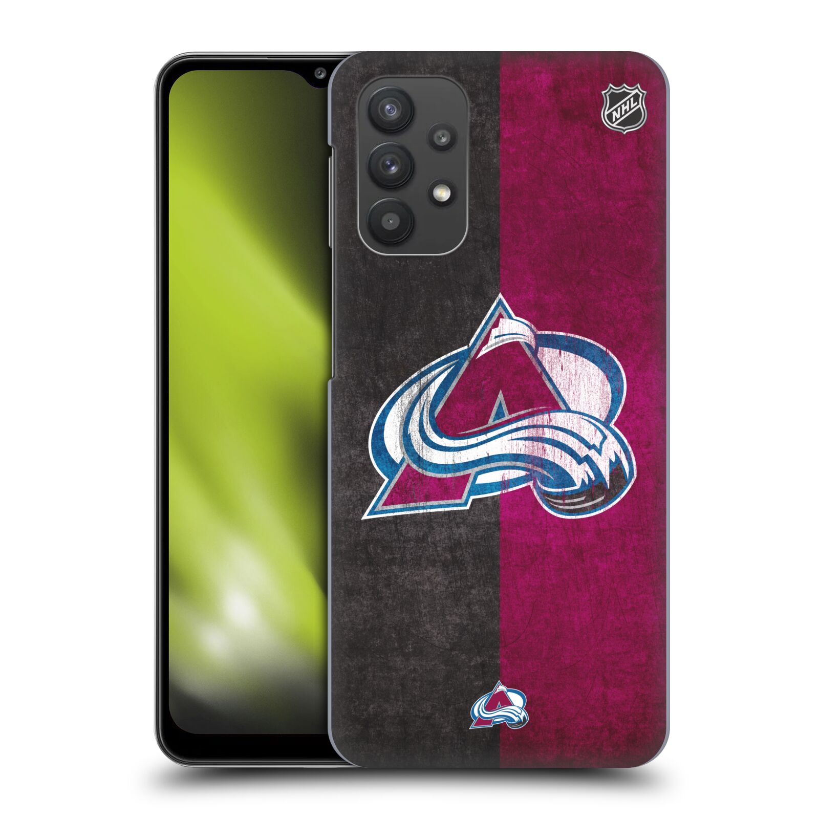 Plastové pouzdro na mobil Samsung Galaxy A32 5G - NHL - Půlené logo Colorado Avalanche