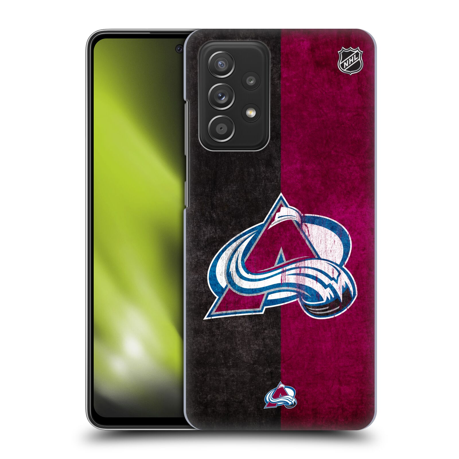 Plastové pouzdro na mobil Samsung Galaxy A52 / A52 5G / A52s 5G - NHL - Půlené logo Colorado Avalanche