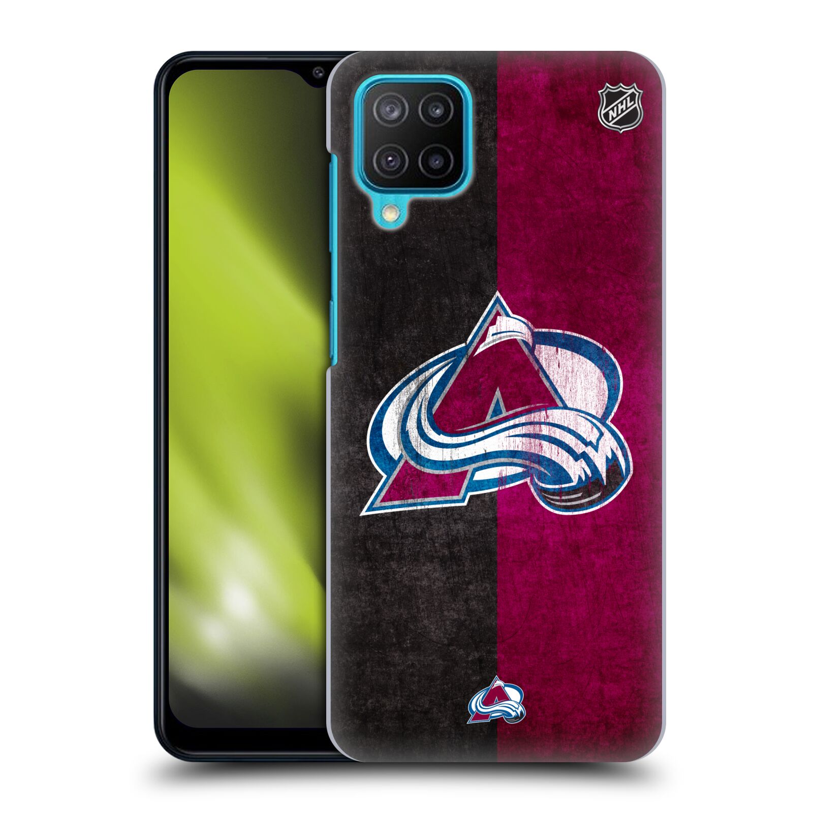 Plastové pouzdro na mobil Samsung Galaxy M12 - NHL - Půlené logo Colorado Avalanche