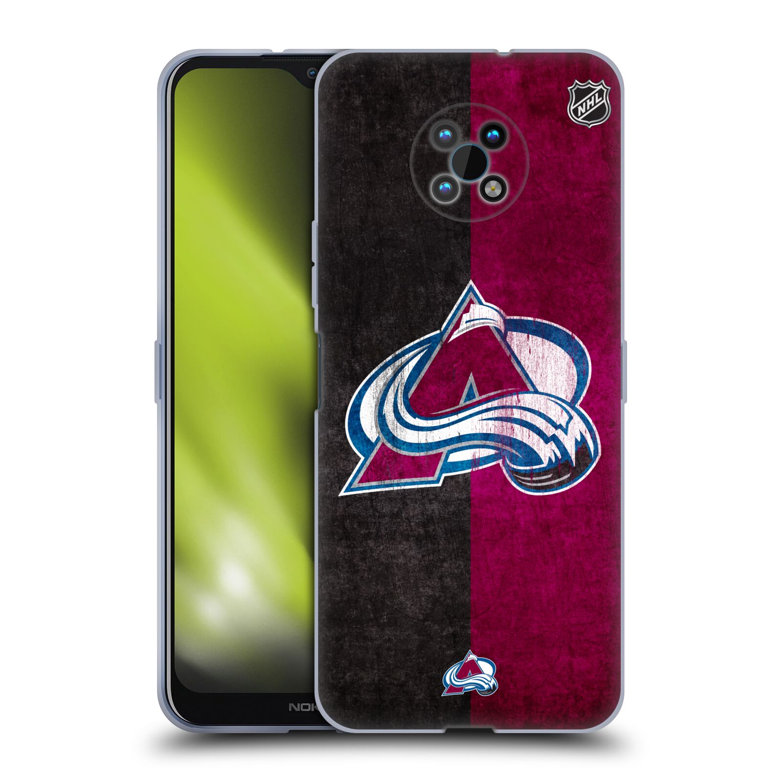 Silikonové pouzdro na mobil Nokia G50 5G - NHL - Půlené logo Colorado Avalanche