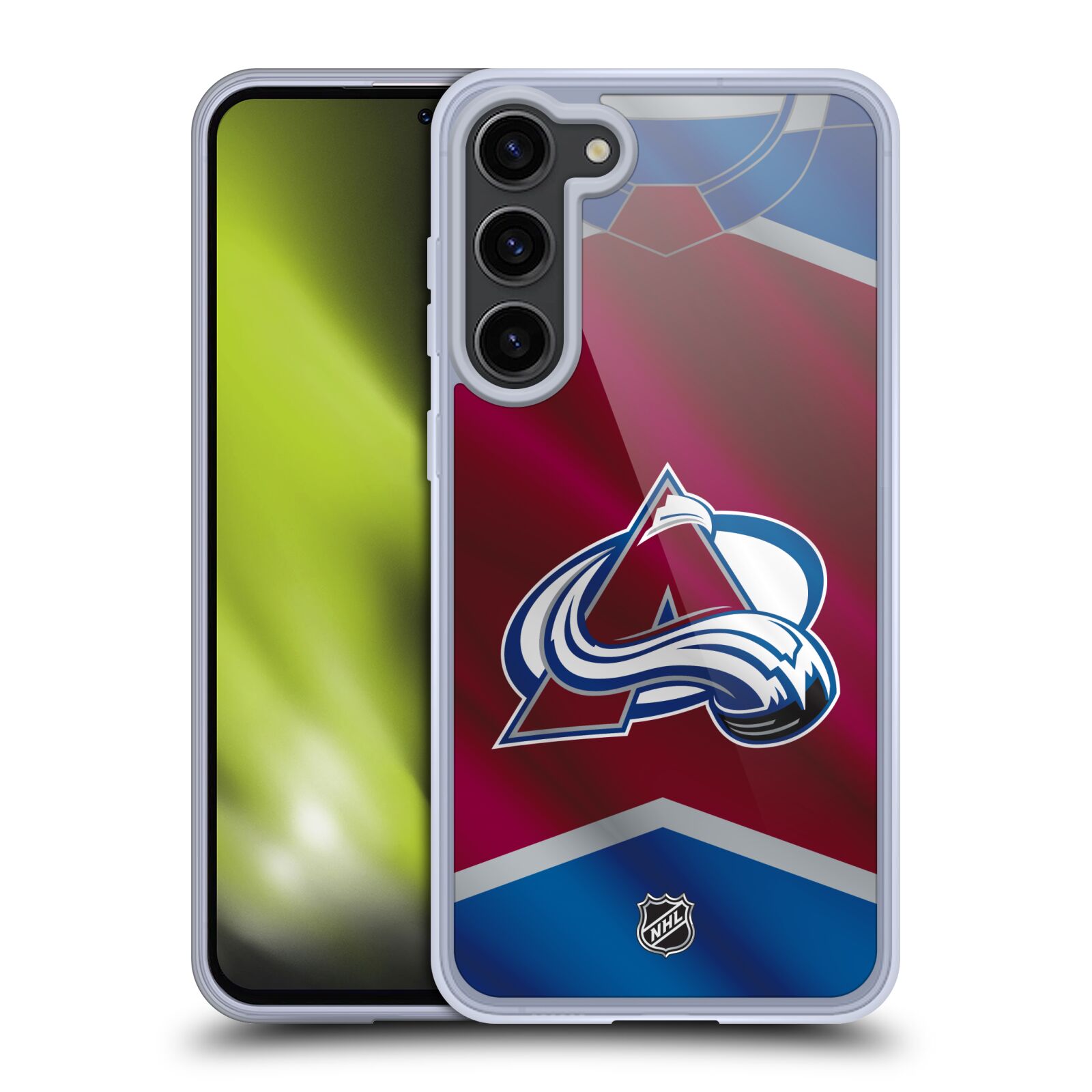 Silikonové pouzdro na mobil Samsung Galaxy S23 Plus - NHL - Dres Colorado Avalanche (Silikonový kryt, obal, pouzdro na mobilní telefon Samsung Galaxy S23 Plus s licencovaným motivem NHL - Dres Colorado Avalanche)