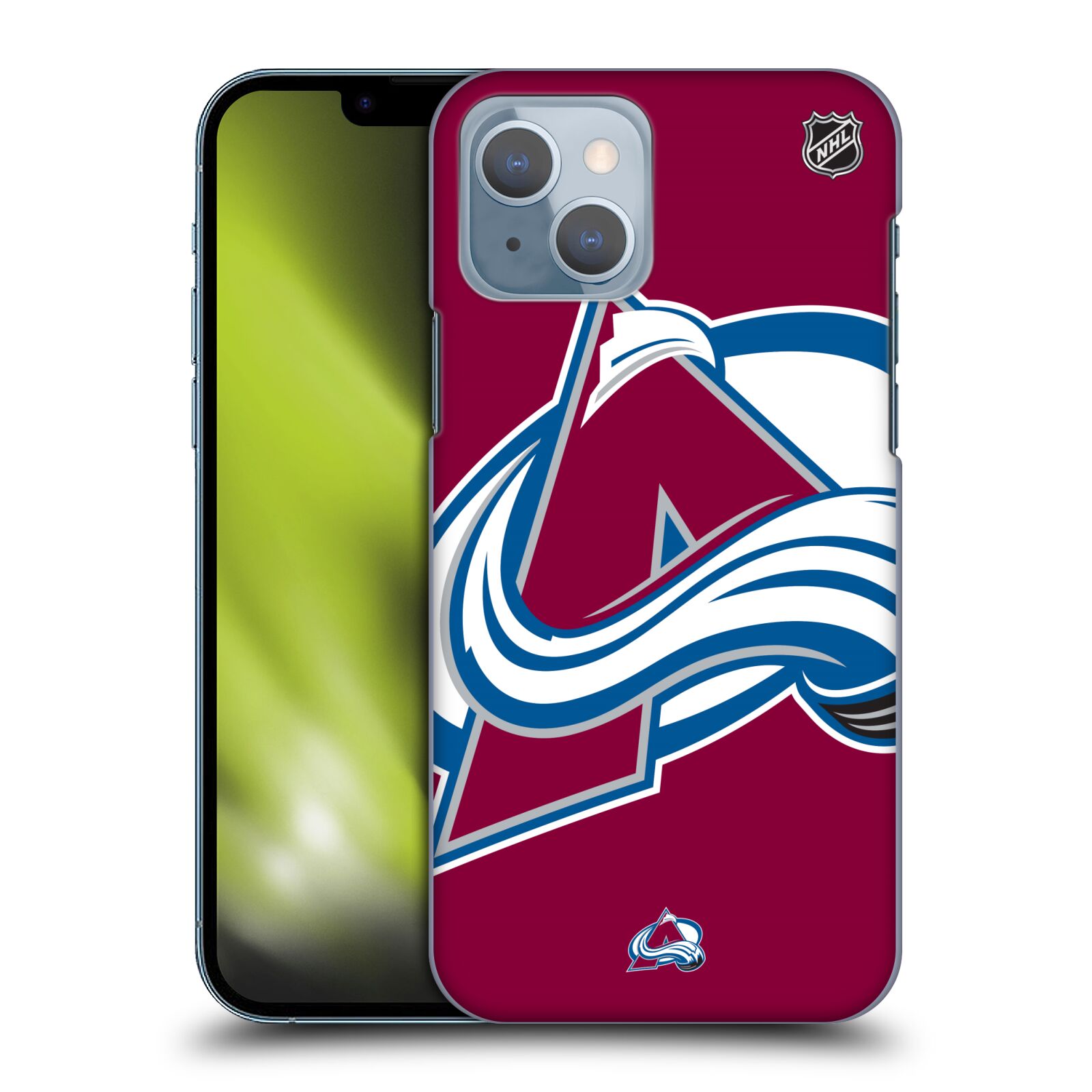 Plastové pouzdro na mobil Apple iPhone 14 - NHL - Velké logo Colorado Avalanche (Plastový kryt, pouzdro, obal na mobilní telefon Apple iPhone 14 s licencovaným motivem NHL - Velké logo Colorado Avalanche)