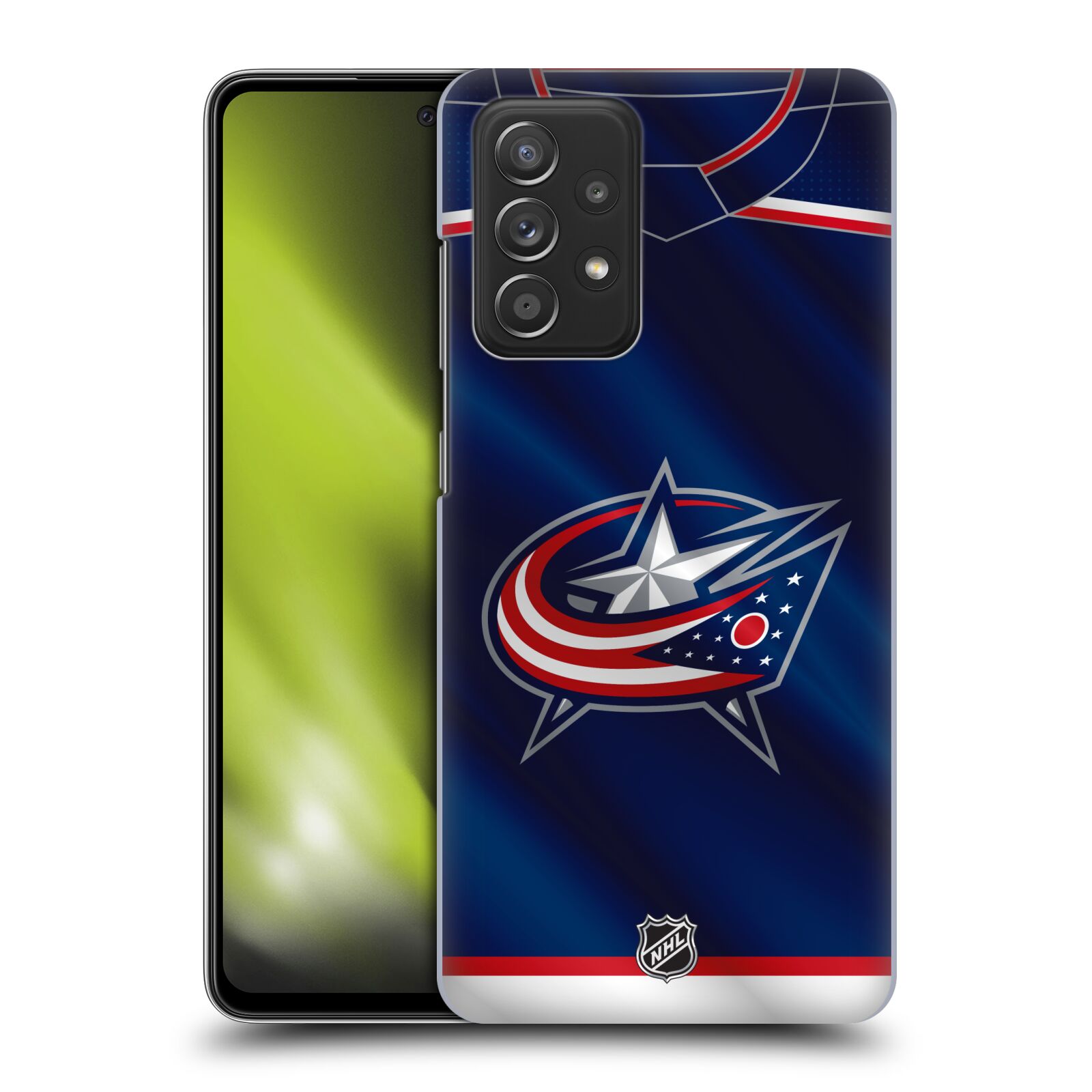 Plastové pouzdro na mobil Samsung Galaxy A52 / A52 5G / A52s 5G - NHL - Dres Columbus Blue Jackets