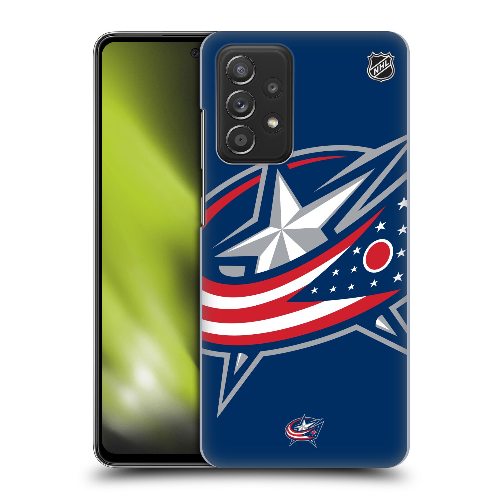Plastové pouzdro na mobil Samsung Galaxy A52 / A52 5G / A52s 5G - NHL - Velké logo Columbus Blue Jackets