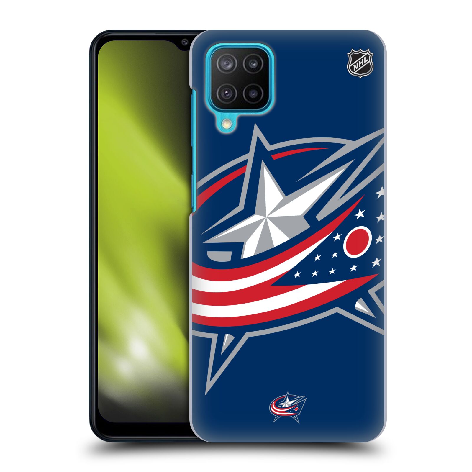 Plastové pouzdro na mobil Samsung Galaxy M12 - NHL - Velké logo Columbus Blue Jackets