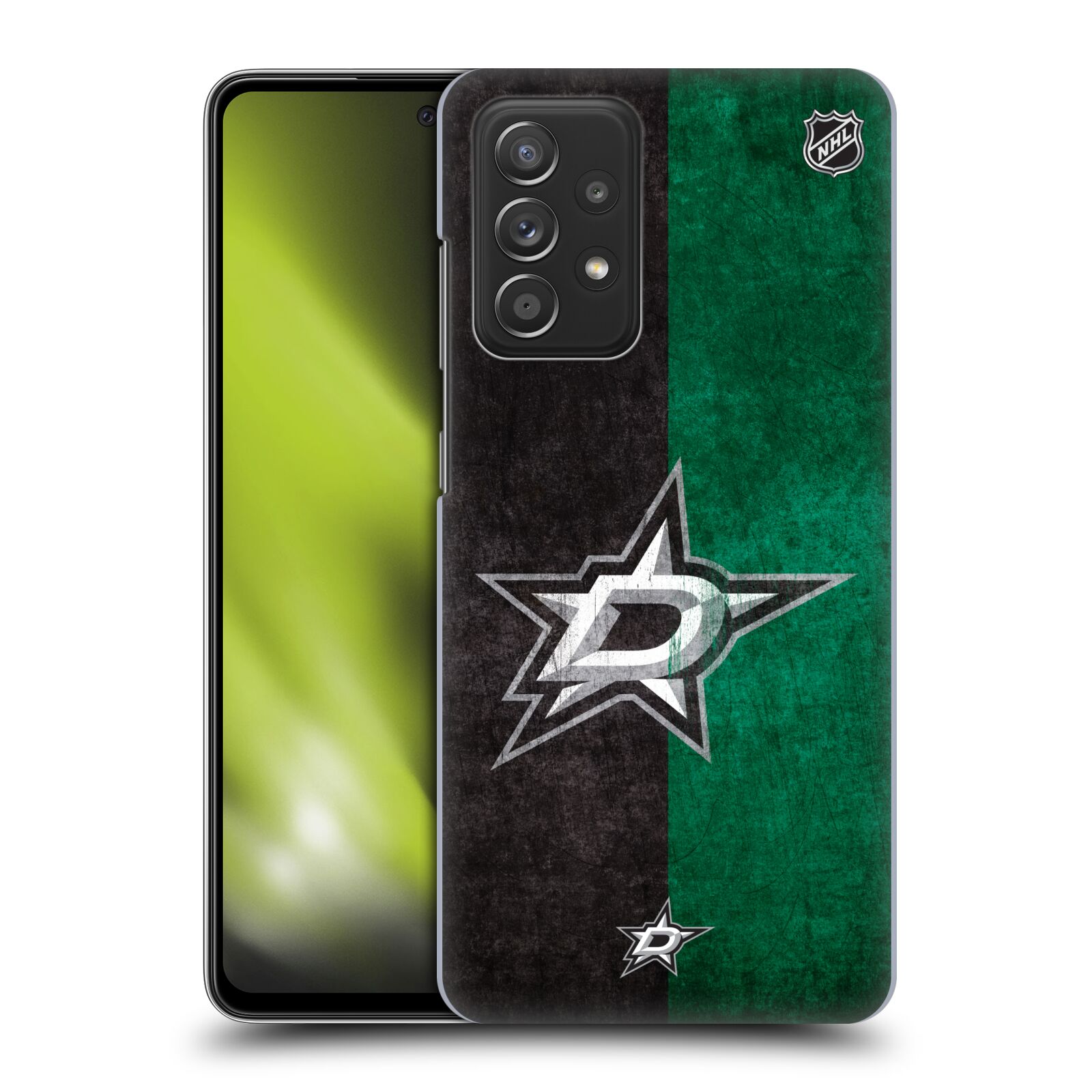 Plastové pouzdro na mobil Samsung Galaxy A52 / A52 5G / A52s 5G - NHL - Půlené logo Dallas Stars