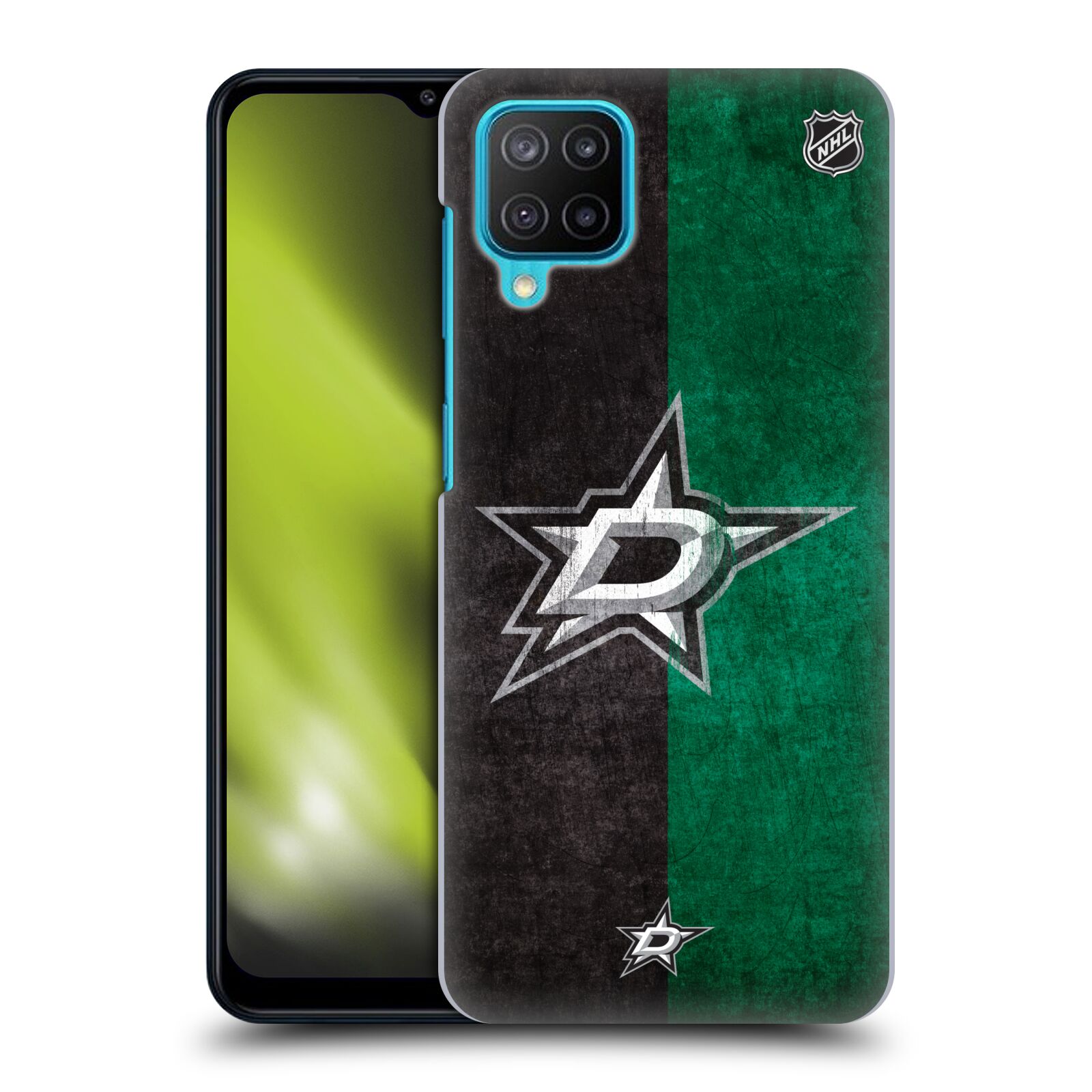 Plastové pouzdro na mobil Samsung Galaxy M12 - NHL - Půlené logo Dallas Stars