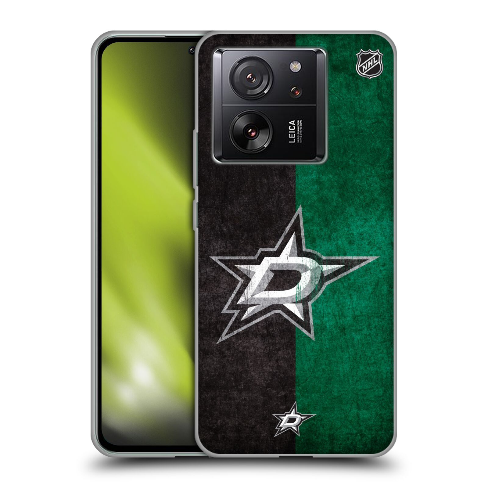 Silikonové pouzdro na mobil Xiaomi 13T / 13T Pro - NHL - Půlené logo Dallas Stars (Silikonový kryt, obal, pouzdro na mobilní telefon Xiaomi 13T / 13T Pro s licencovaným motivem NHL - Půlené logo Dallas Stars)