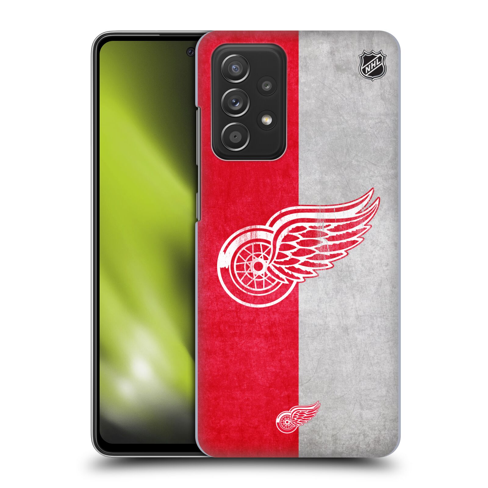 Plastové pouzdro na mobil Samsung Galaxy A52 / A52 5G / A52s 5G - NHL - Půlené logo Detroit Red Wings