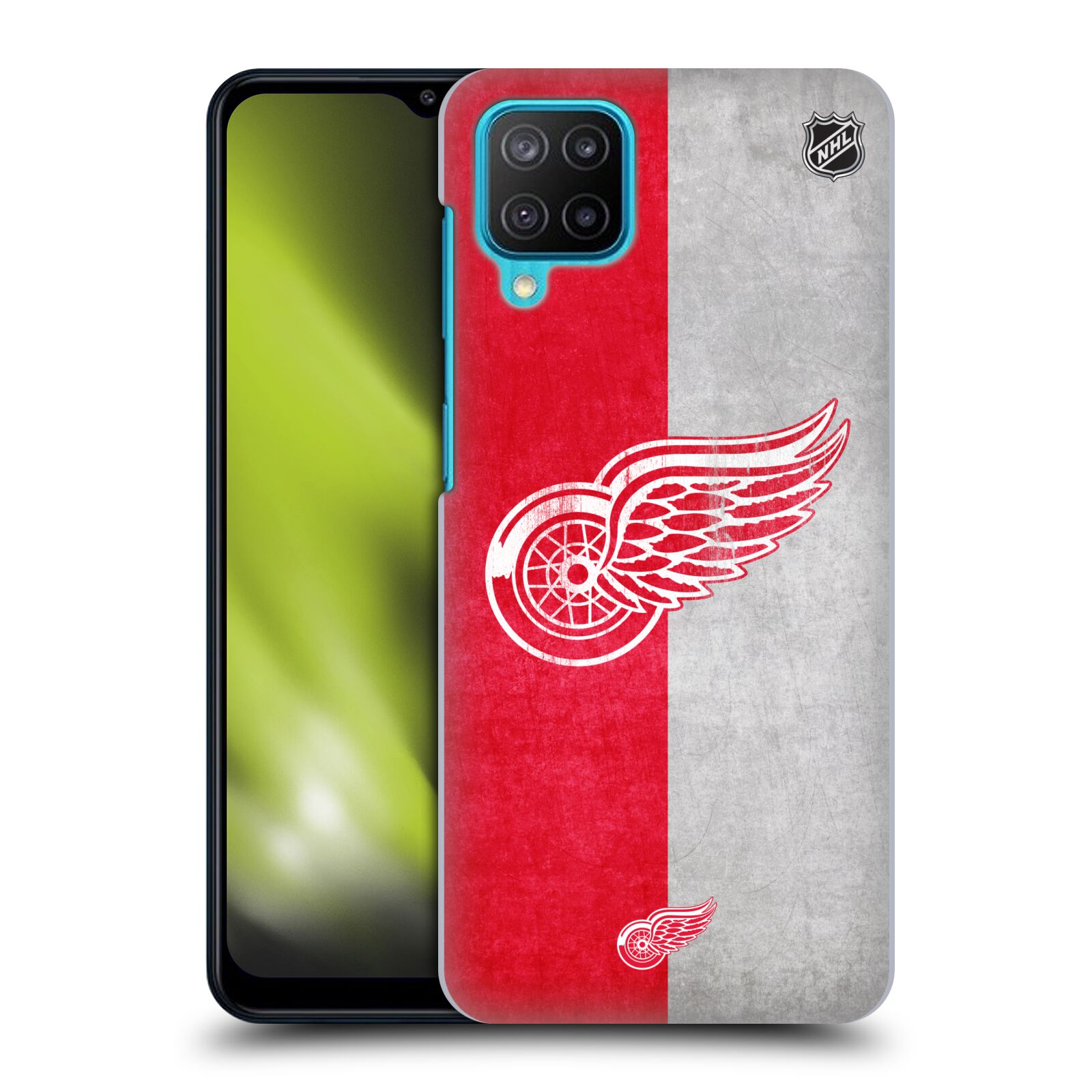 Plastové pouzdro na mobil Samsung Galaxy M12 - NHL - Půlené logo Detroit Red Wings