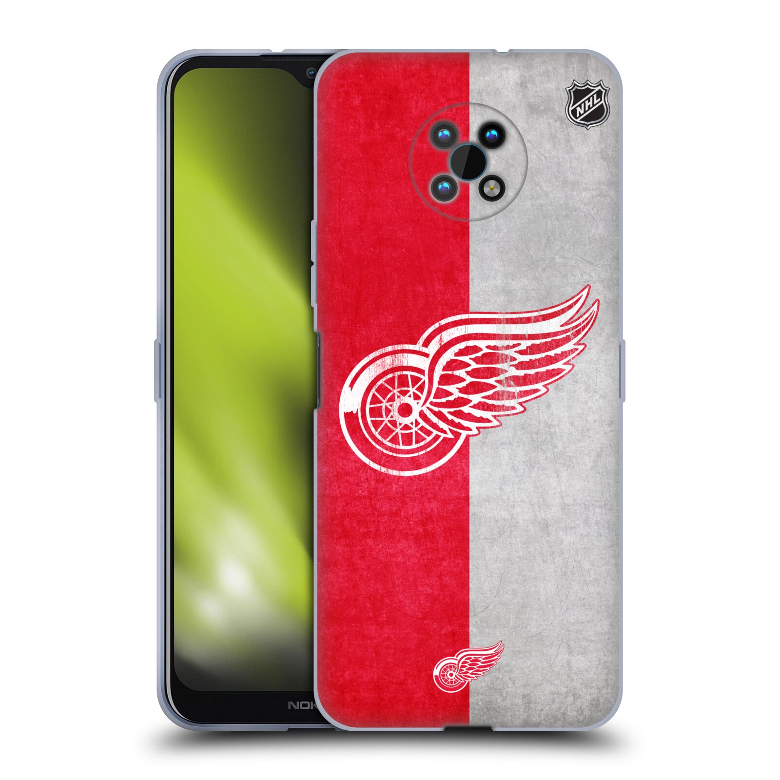 Silikonové pouzdro na mobil Nokia G50 5G - NHL - Půlené logo Detroit Red Wings